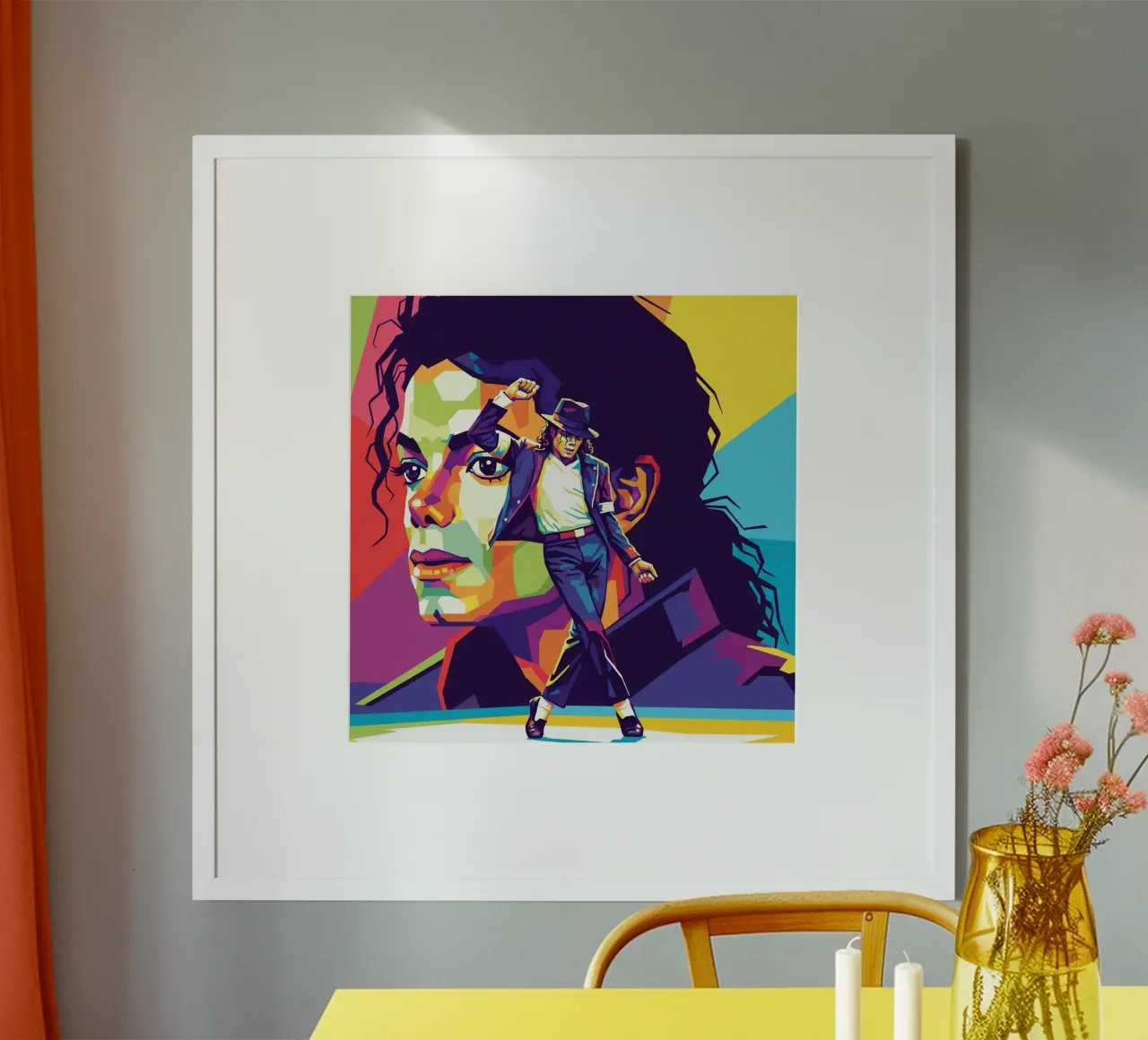 Michael Jackson in WPAP art style Hahnemühle von Hantamrata