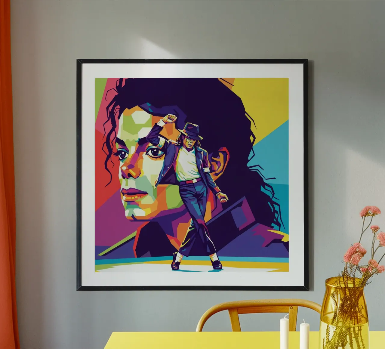 Michael Jackson in WPAP art style Hahnemühle von Hantamrata