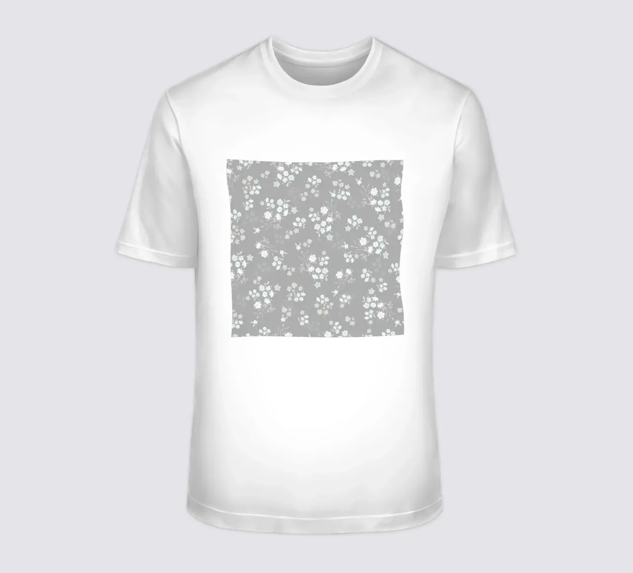 Weißes Zickzack-Muster mit grauem Hintergrund T-Shirt von gulsengunel