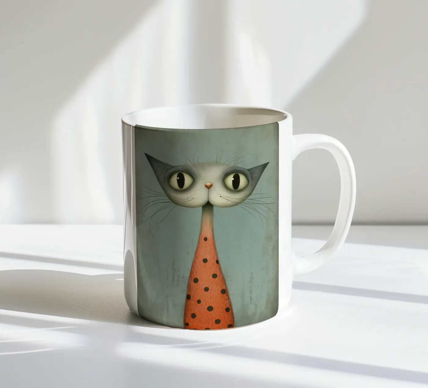 Kat ceramic mug by Pictura