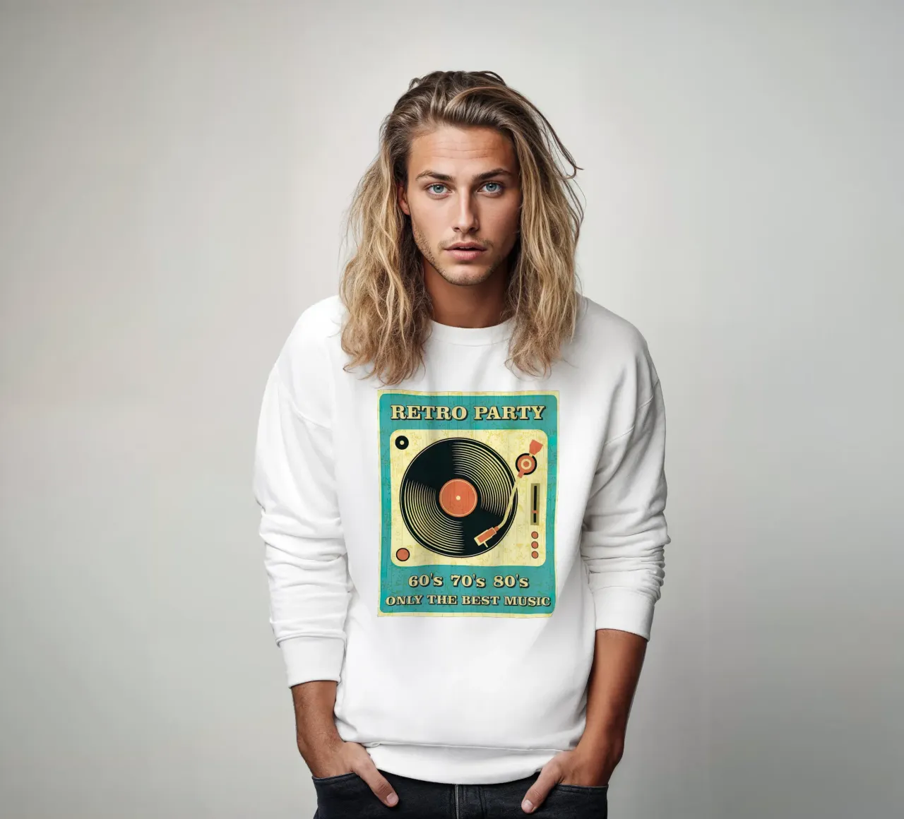 Musica retrò e dischi in vinile d'epoca felpa da Steve shop
