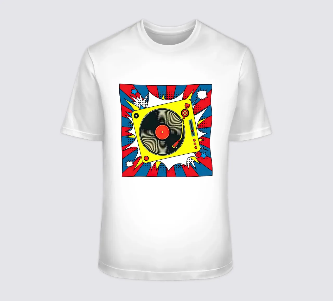 Disco in vinile d'epoca su bolla vocale di esplosione in Pop t-shirt da Steve shop