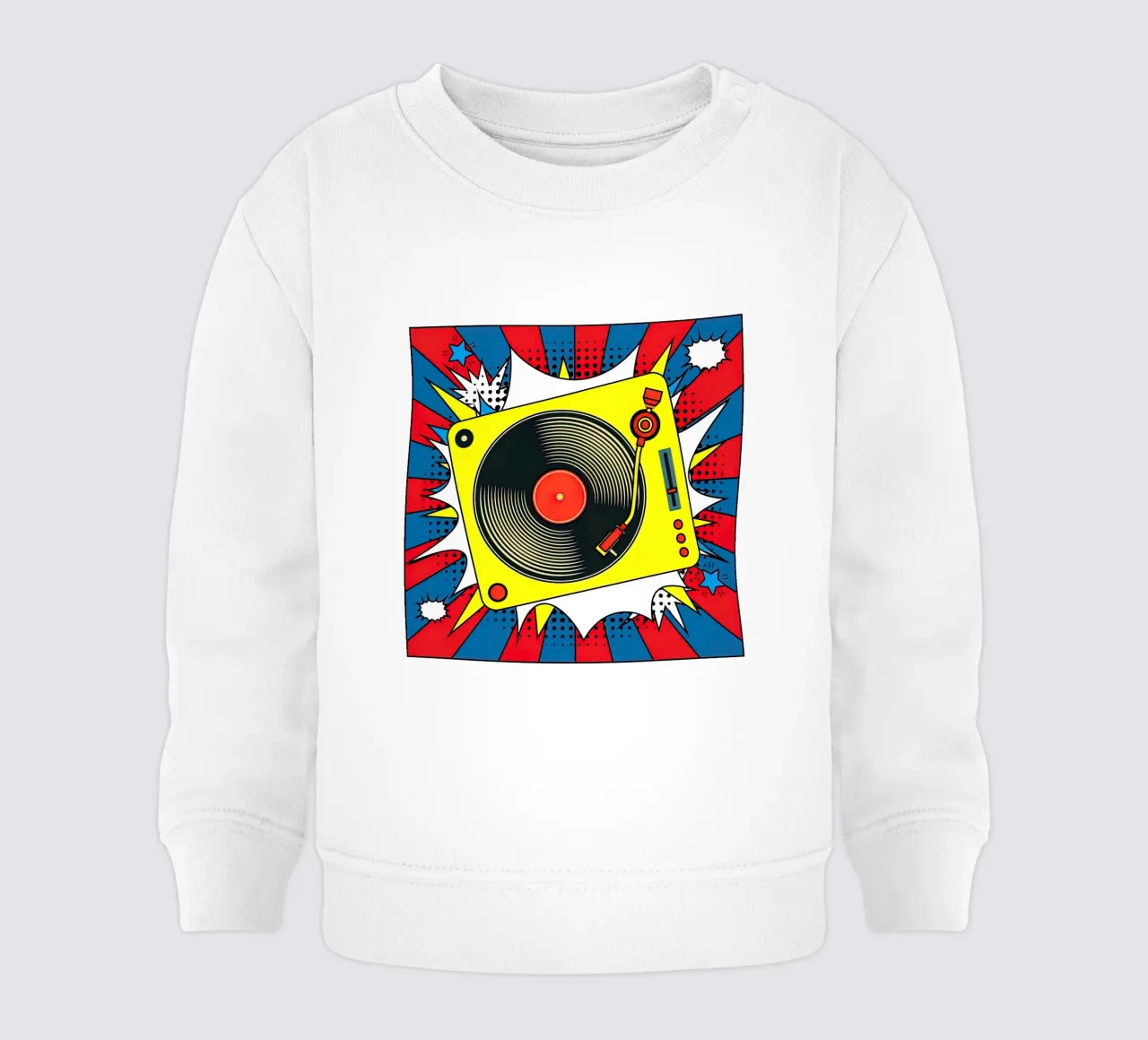 Disco in vinile d'epoca su bolla vocale di esplosione in Pop felpa neonato da Steve shop