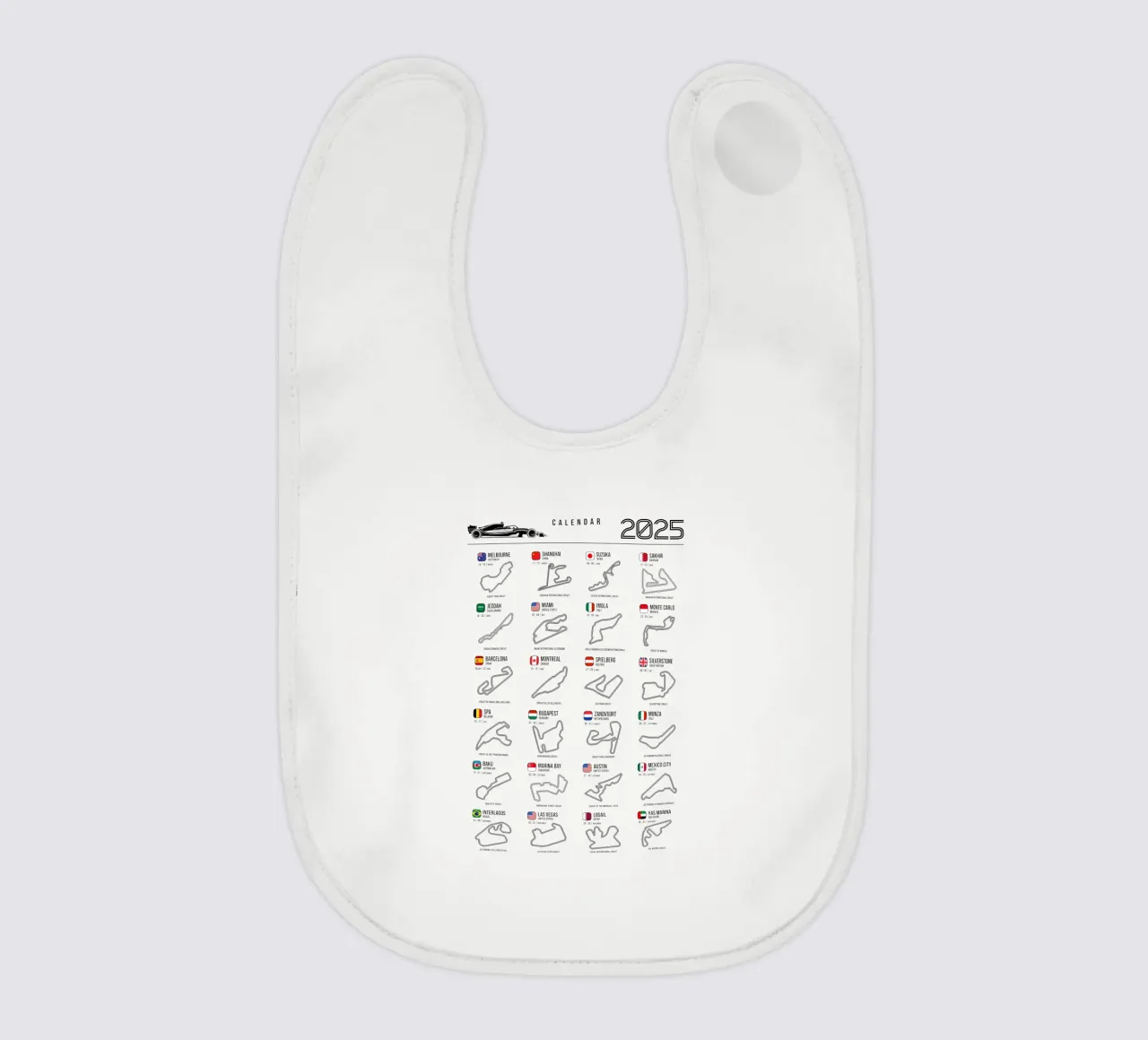 Programma Auto da corsa di Formula 2025 bavaglino da Mariel Toigo