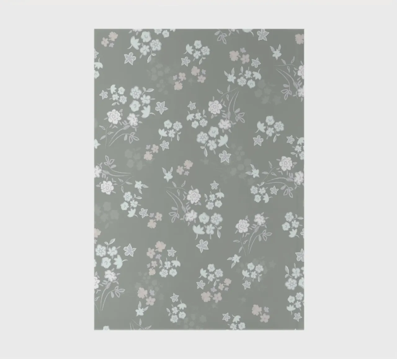 White ditsy pattern with green background notebook by gulsengunel