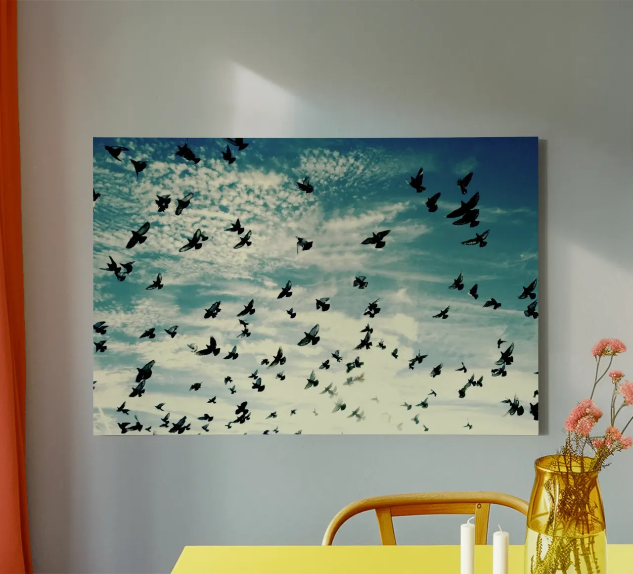 Flying Birds canvas by KISSA STUDIO