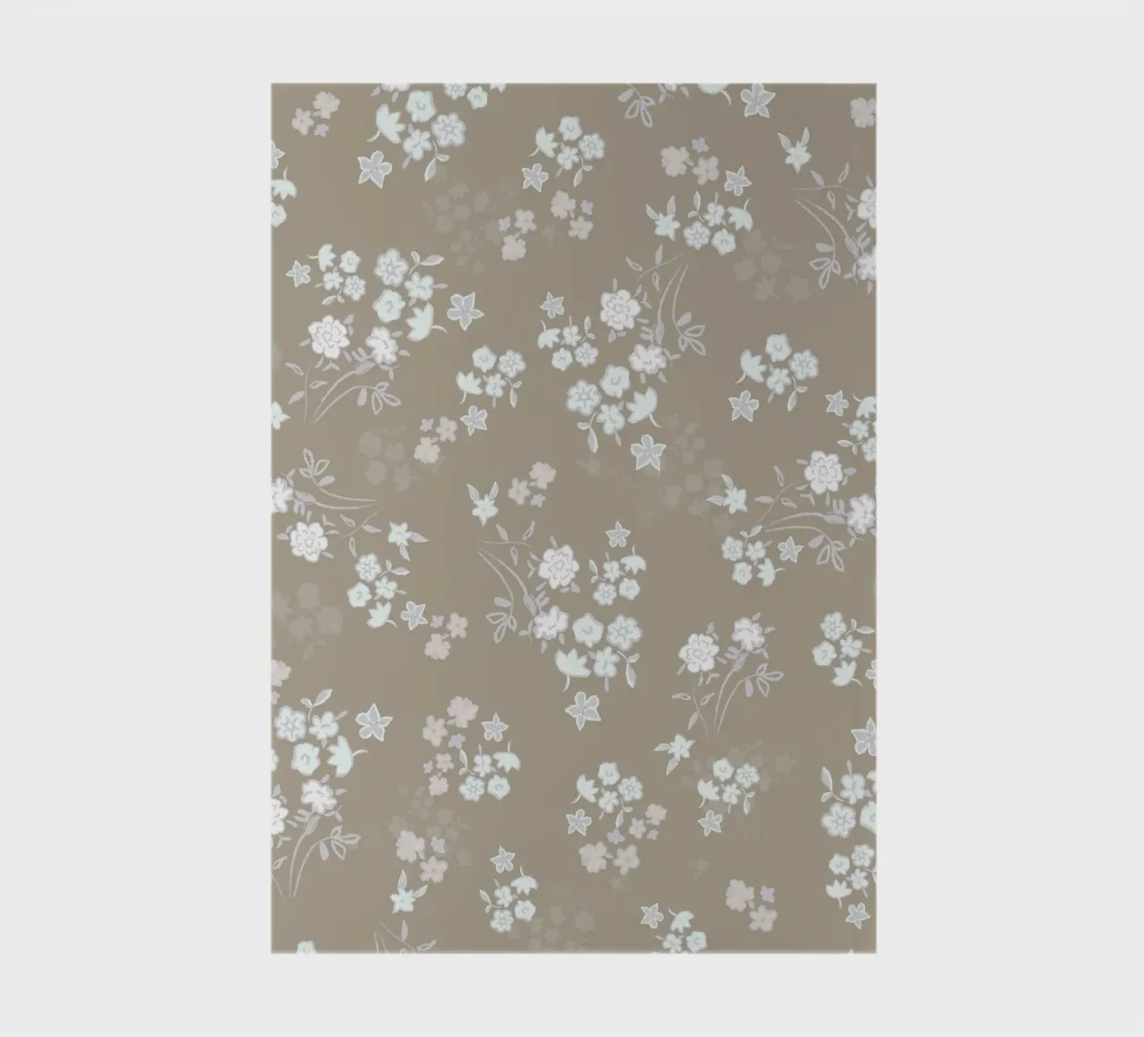 White ditsy pattern with brown background notebook by gulsengunel