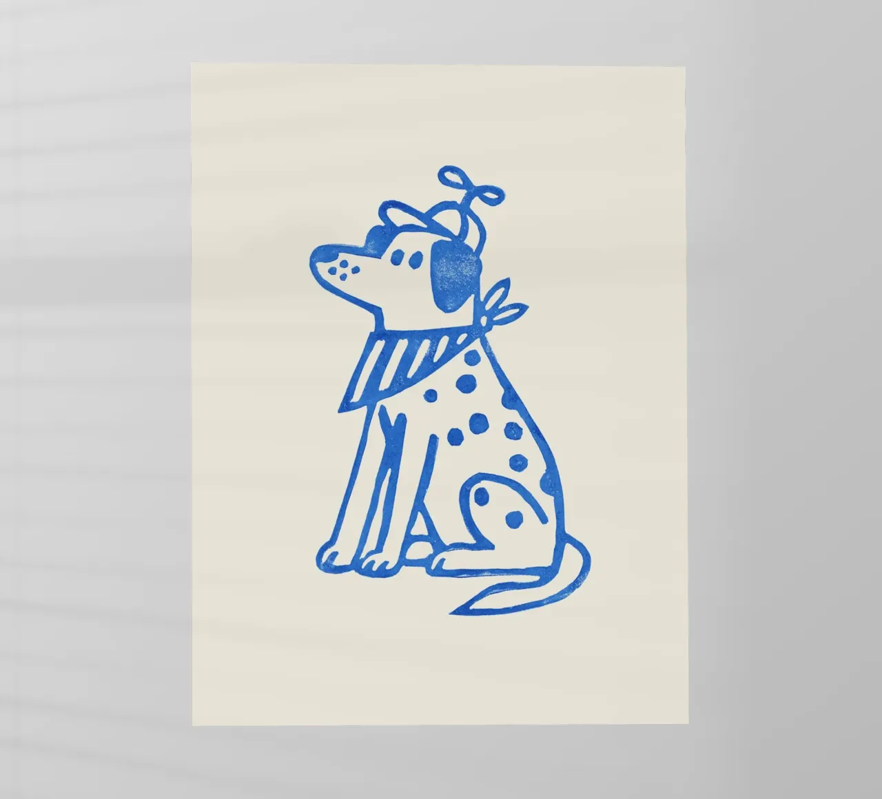 Linocut dalmata impertinente pellicola backlit da JillGori
