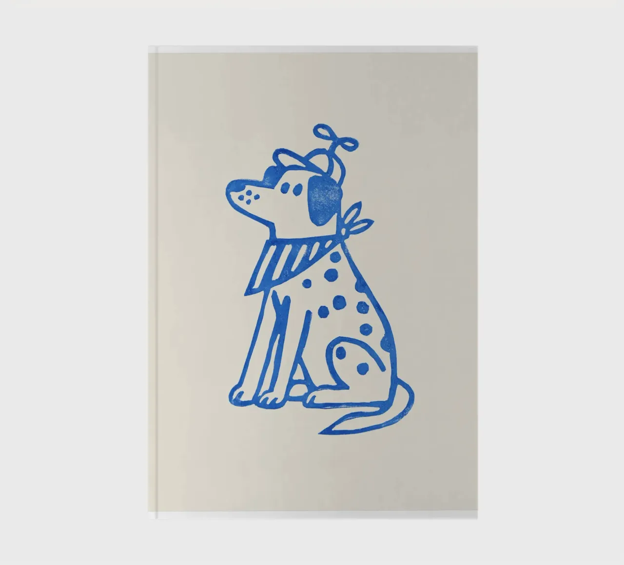 Linocut dalmata impertinente diario da JillGori