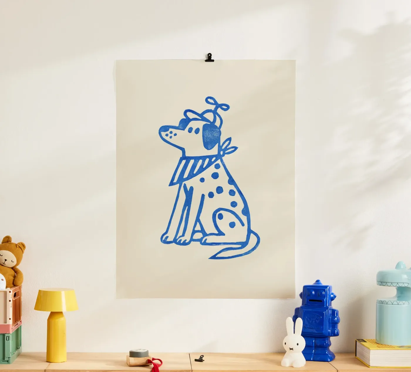 Frecher Dalmatiner Linolschnitt Poster von JillGori