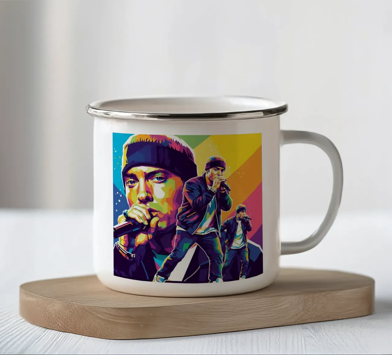 Eminem hip-hop icon tazza in smalto da Hantamrata