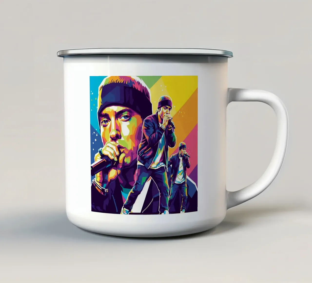 Eminem hip-hop icon tazza in smalto da Hantamrata