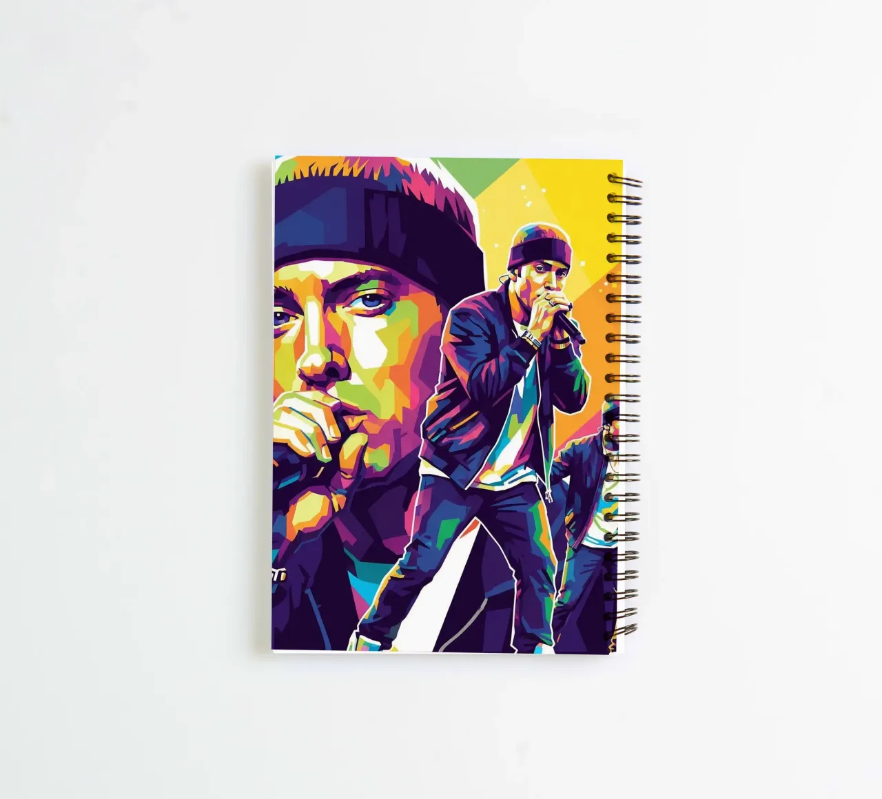 Eminem hip-hop icon spiral notebook by Hantamrata