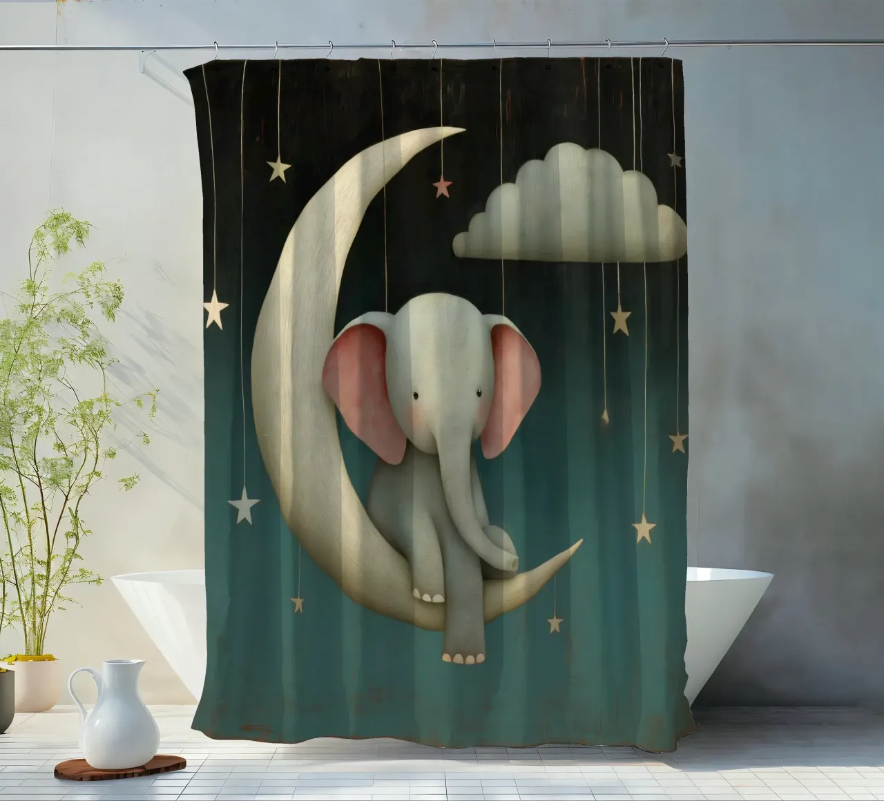 Elephant shower curtain by Pictura