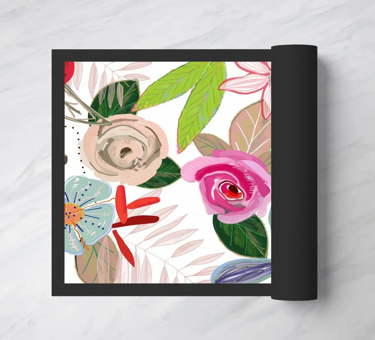 Vivaci fiori botanici colorati bianchi zerbino da gulsengunel