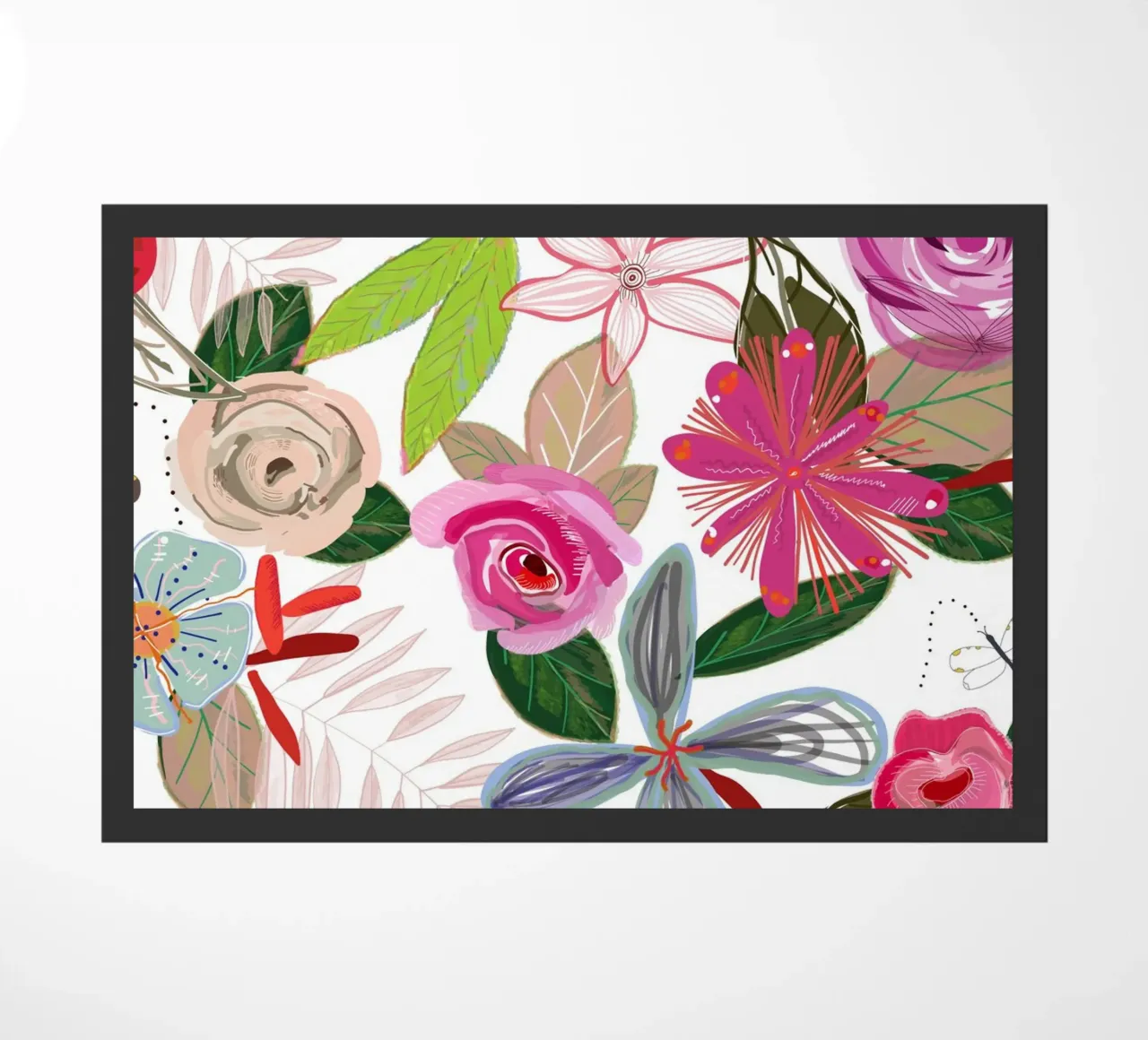 Vivaci fiori botanici colorati bianchi zerbino da gulsengunel