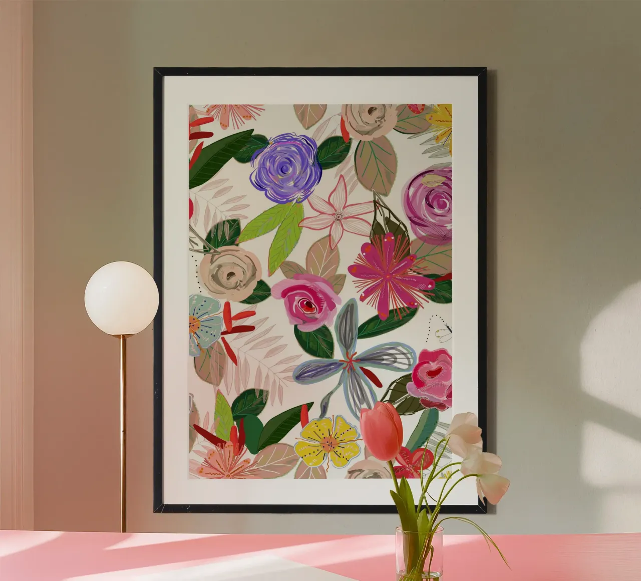Vivaci fiori botanici colorati bianchi carta hahnemühle da gulsengunel