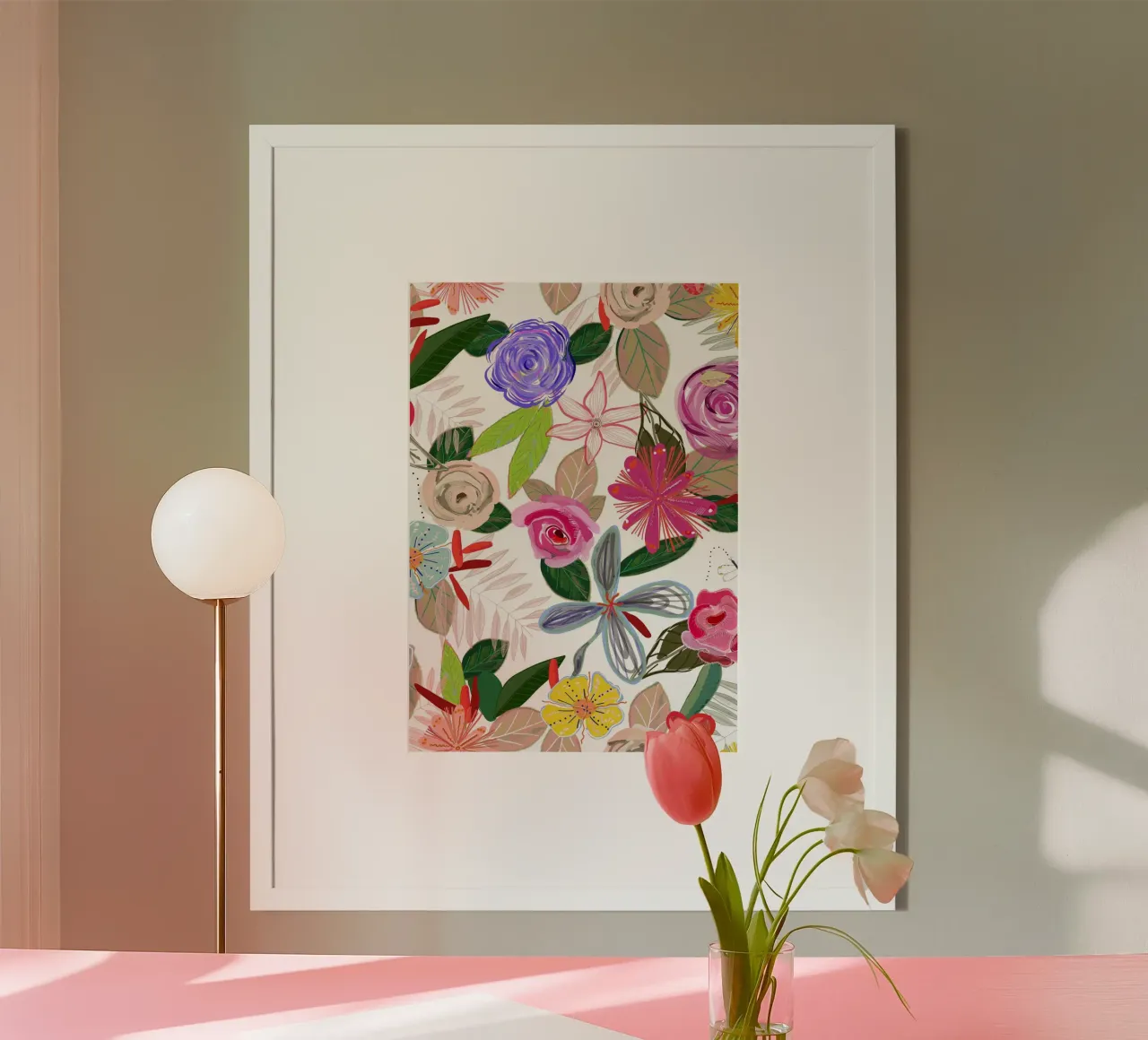 Vivaci fiori botanici colorati bianchi carta hahnemühle da gulsengunel