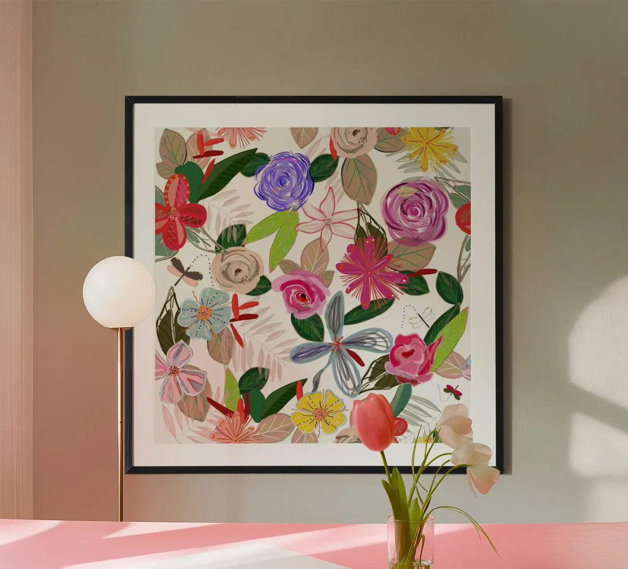 Vivaci fiori botanici colorati bianchi carta hahnemühle da gulsengunel