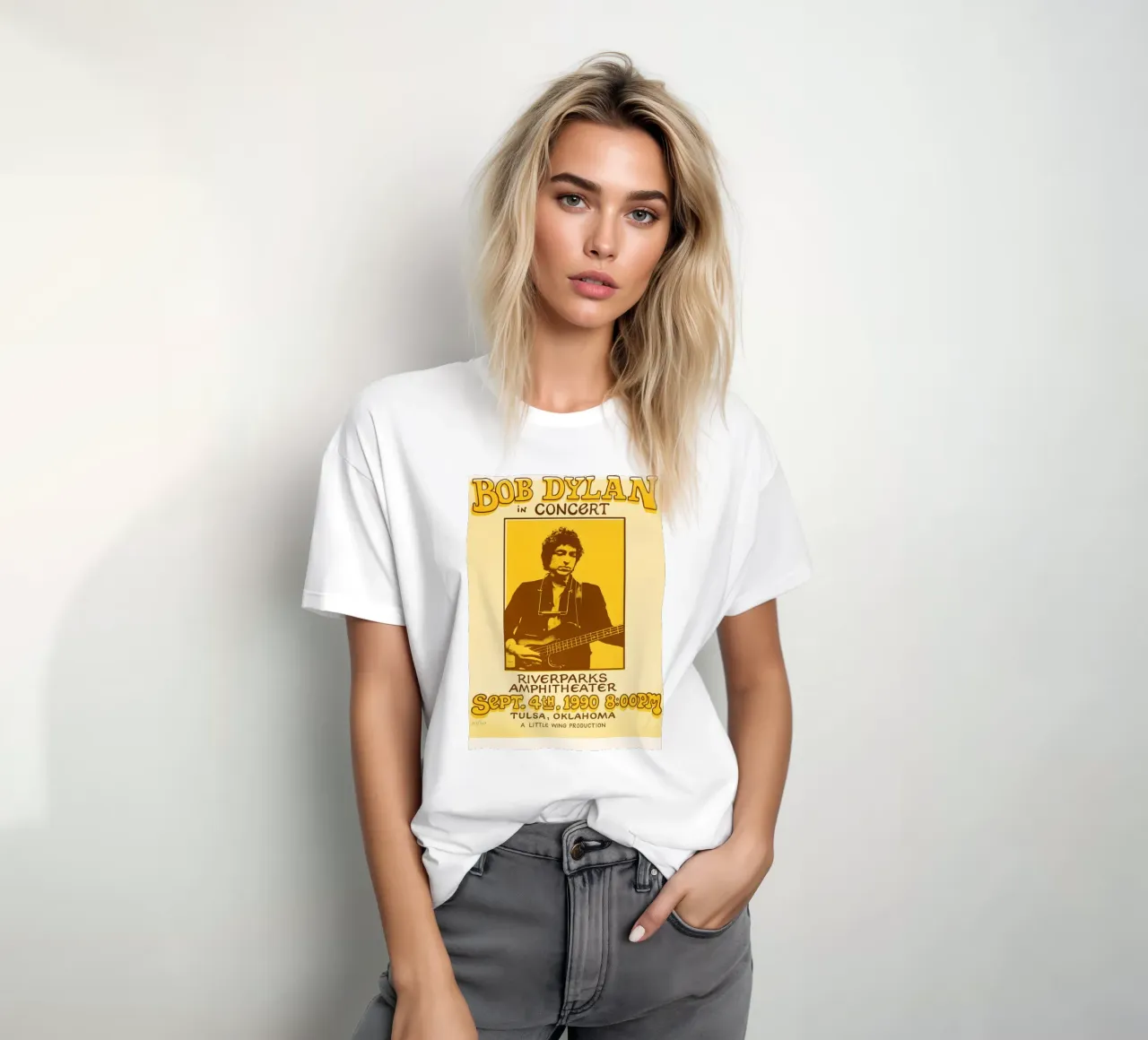 Bob Dylan Riverparks Amphitheater 1990 t-shirt da DGUnder