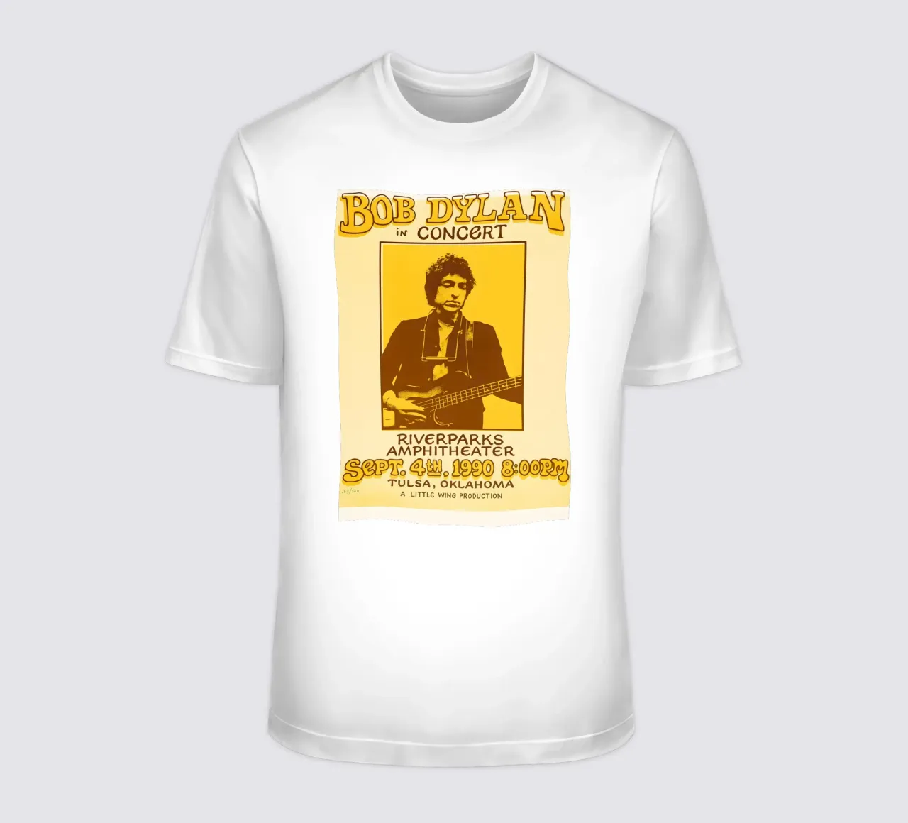 Bob Dylan Riverparks Amphitheater 1990 t-shirt da DGUnder