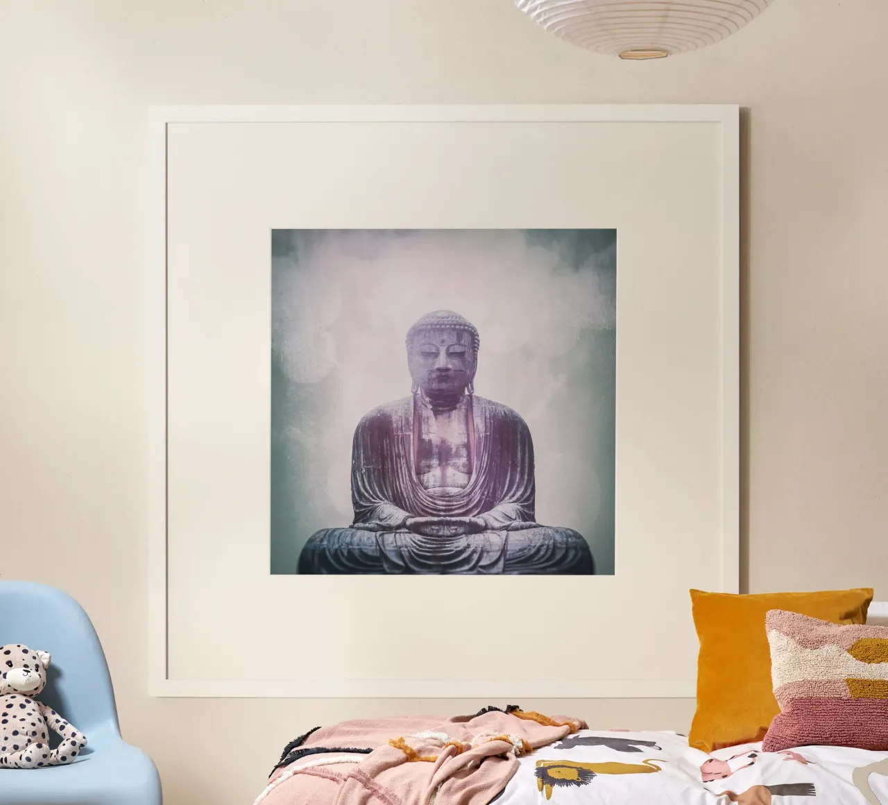 Grande Buddha poster con telaio in legno da thetraveller