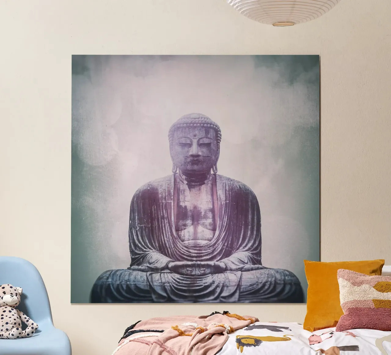 Grande Buddha poster con telaio in legno da thetraveller