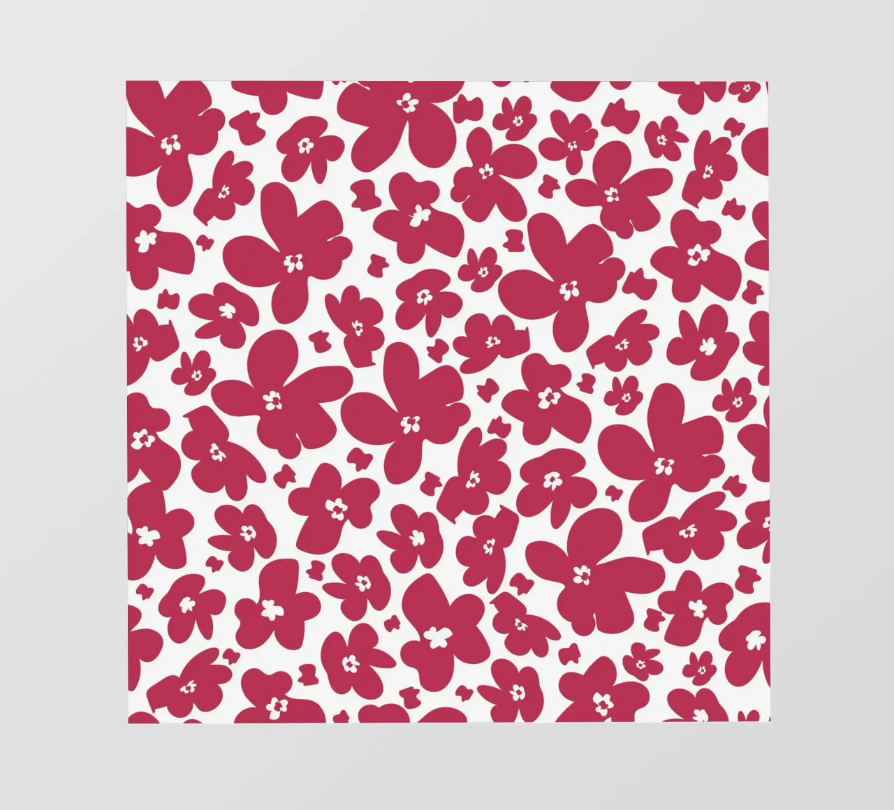 Viva magenta campo di fiori bianchi telo in pvc da gulsengunel