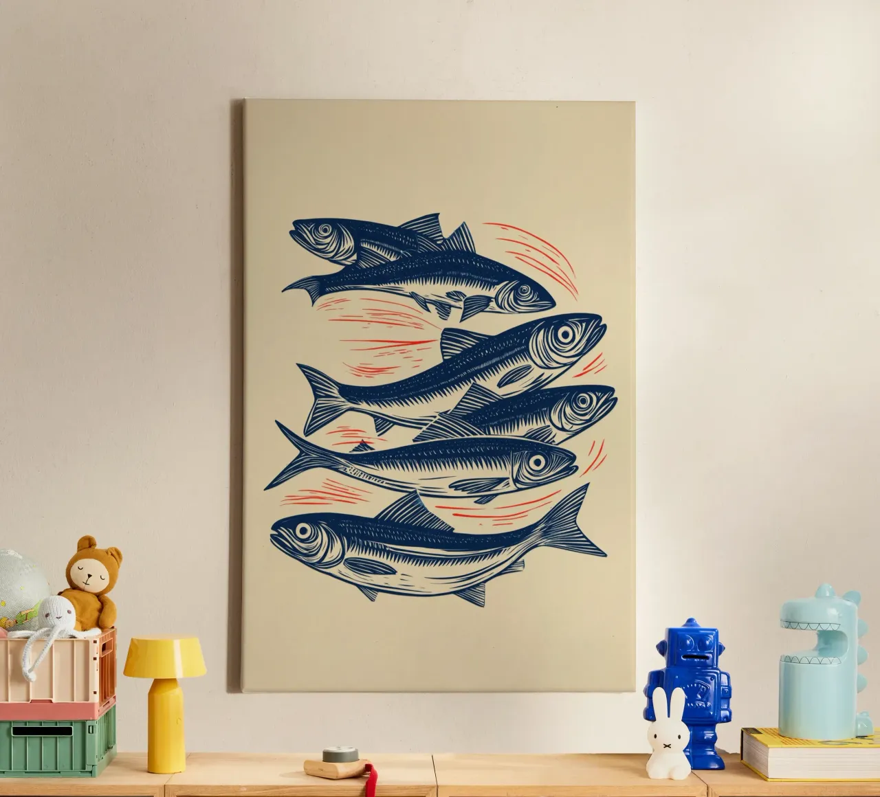 Sardientjes canvas van Pictura