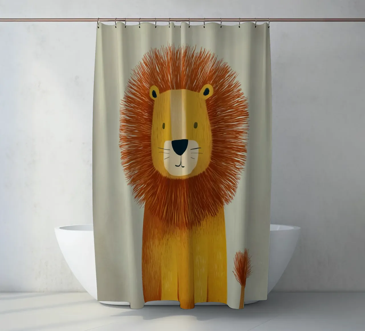 Leo shower curtain by Pictura
