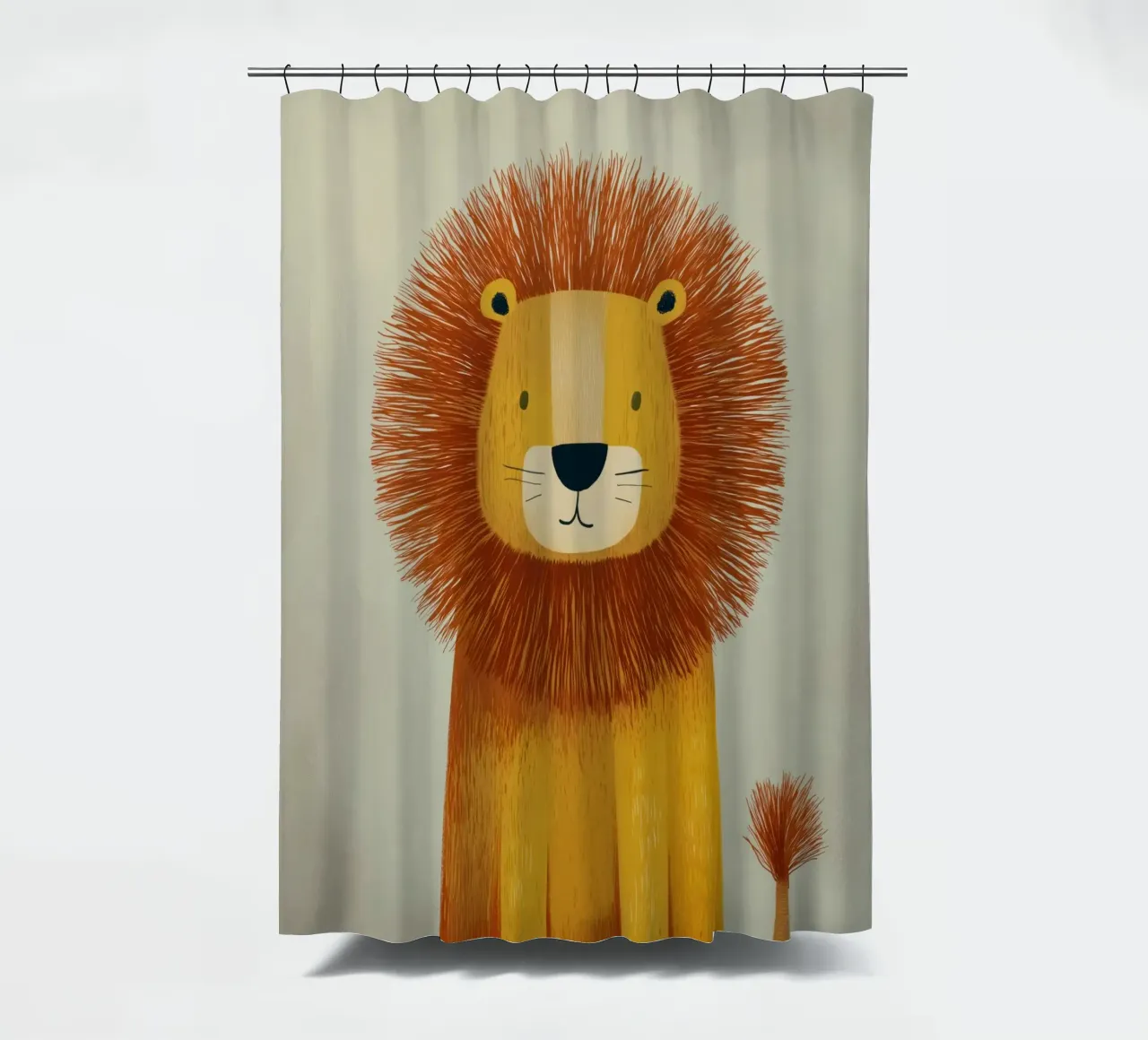 Leo shower curtain by Pictura