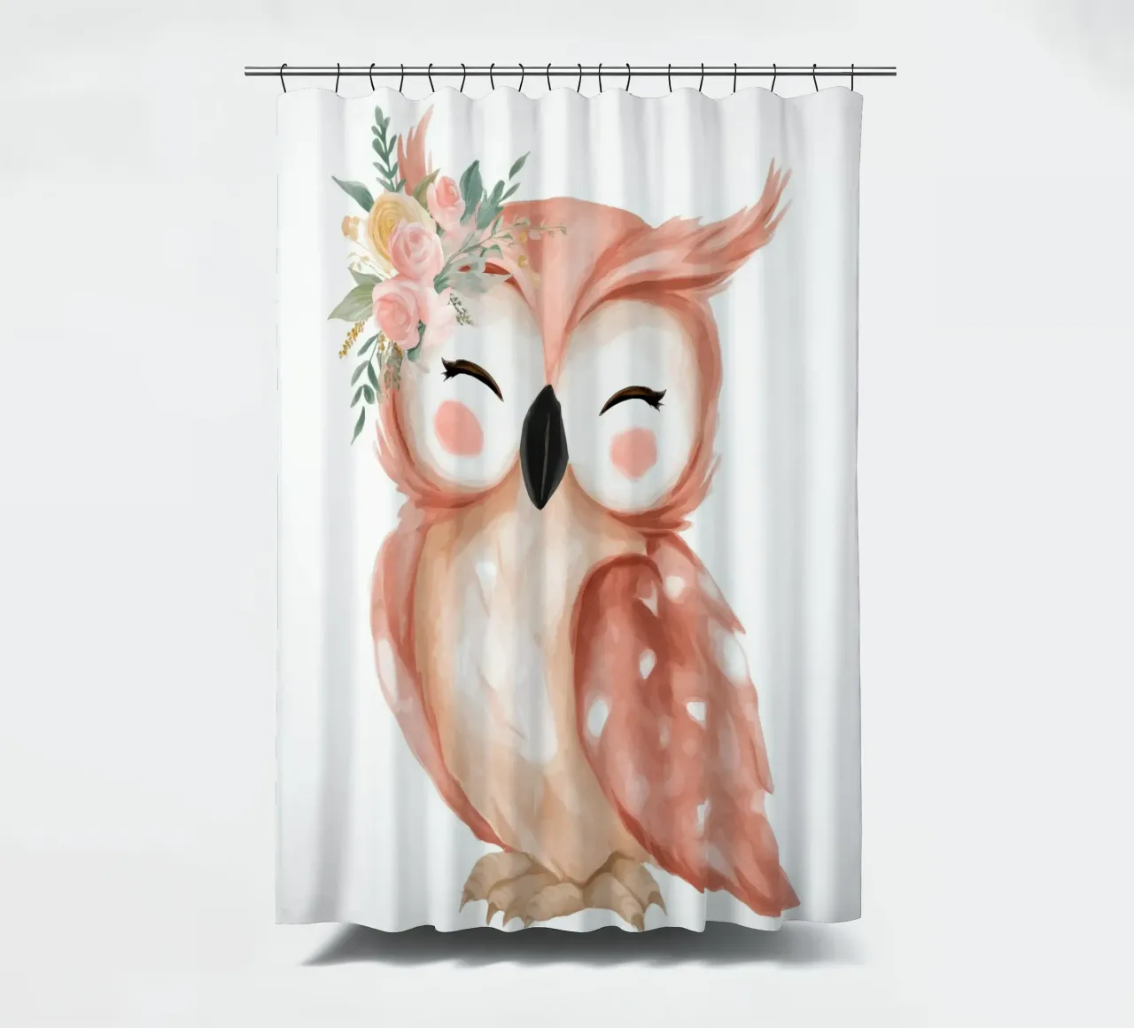 Owl shower curtain by Pictura