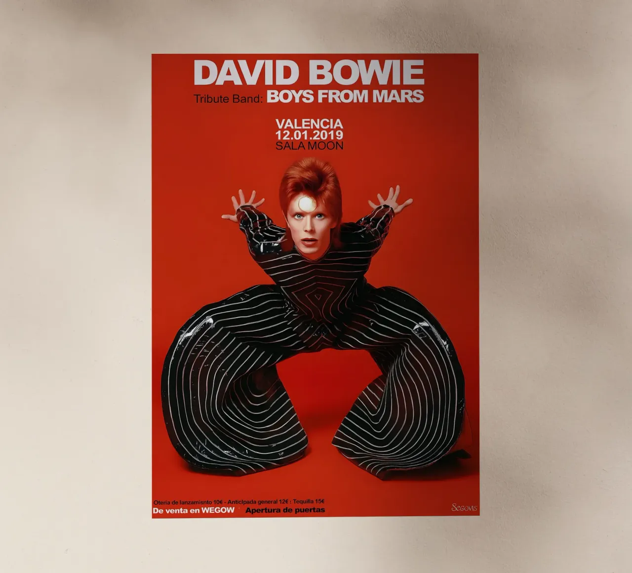 Boys From Mars A Tribute to David Bowie Poster pellicola backlit da DGUnder