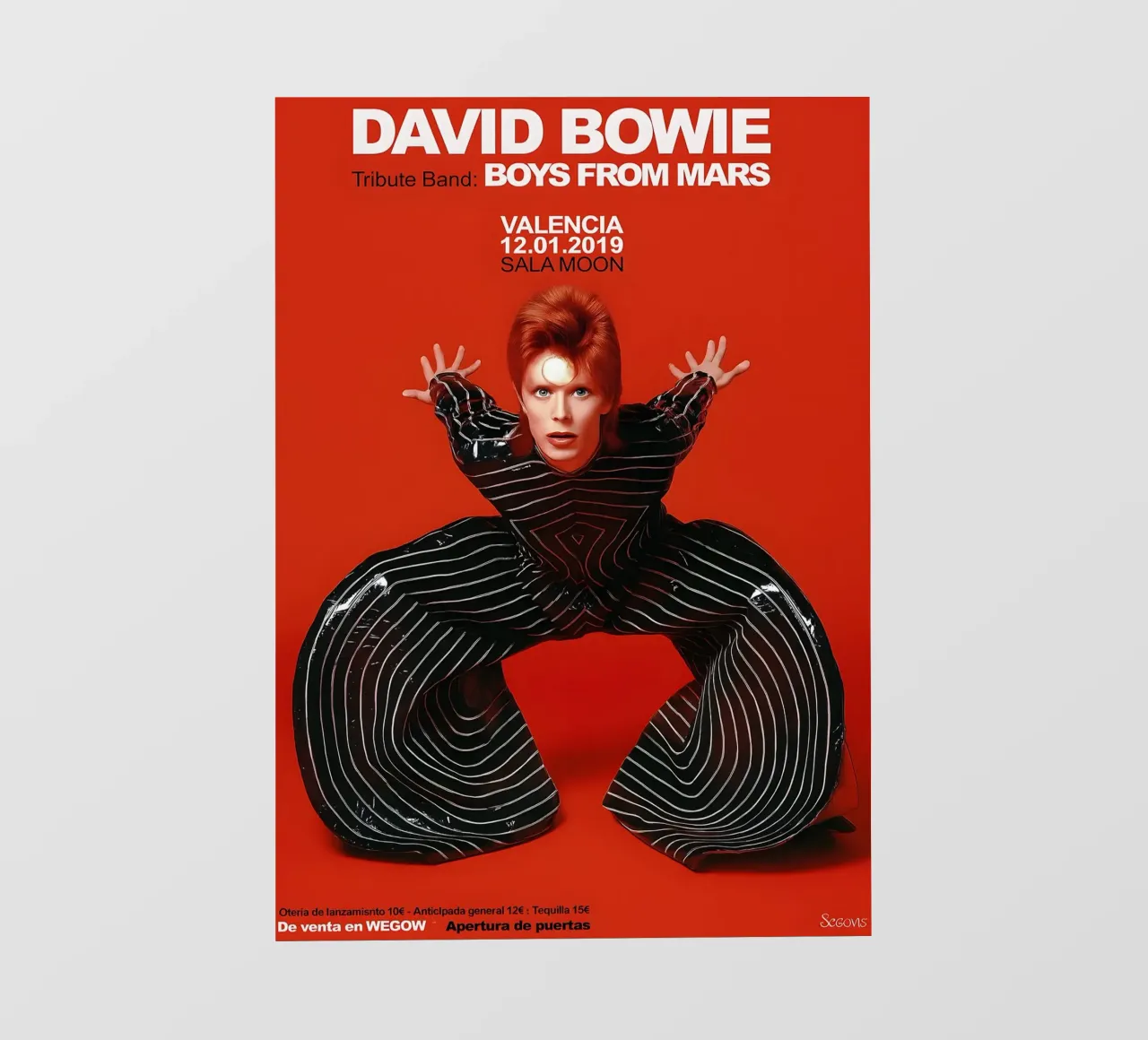 Boys From Mars A Tribute to David Bowie Poster telo in pvc da DGUnder