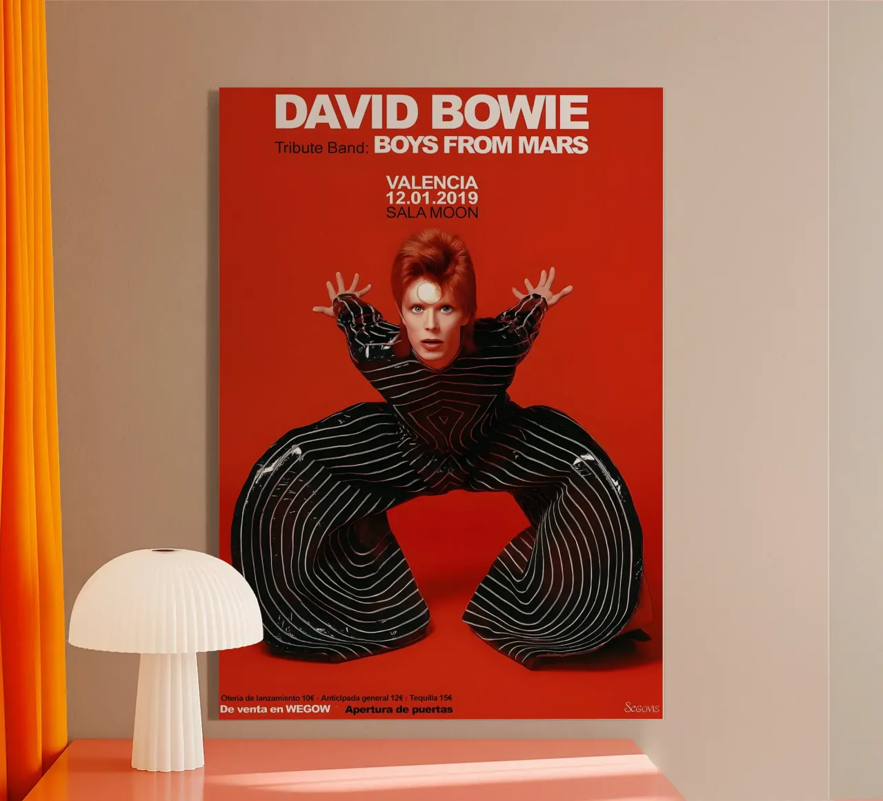Boys From Mars A Tribute to David Bowie Poster plexiglass da DGUnder