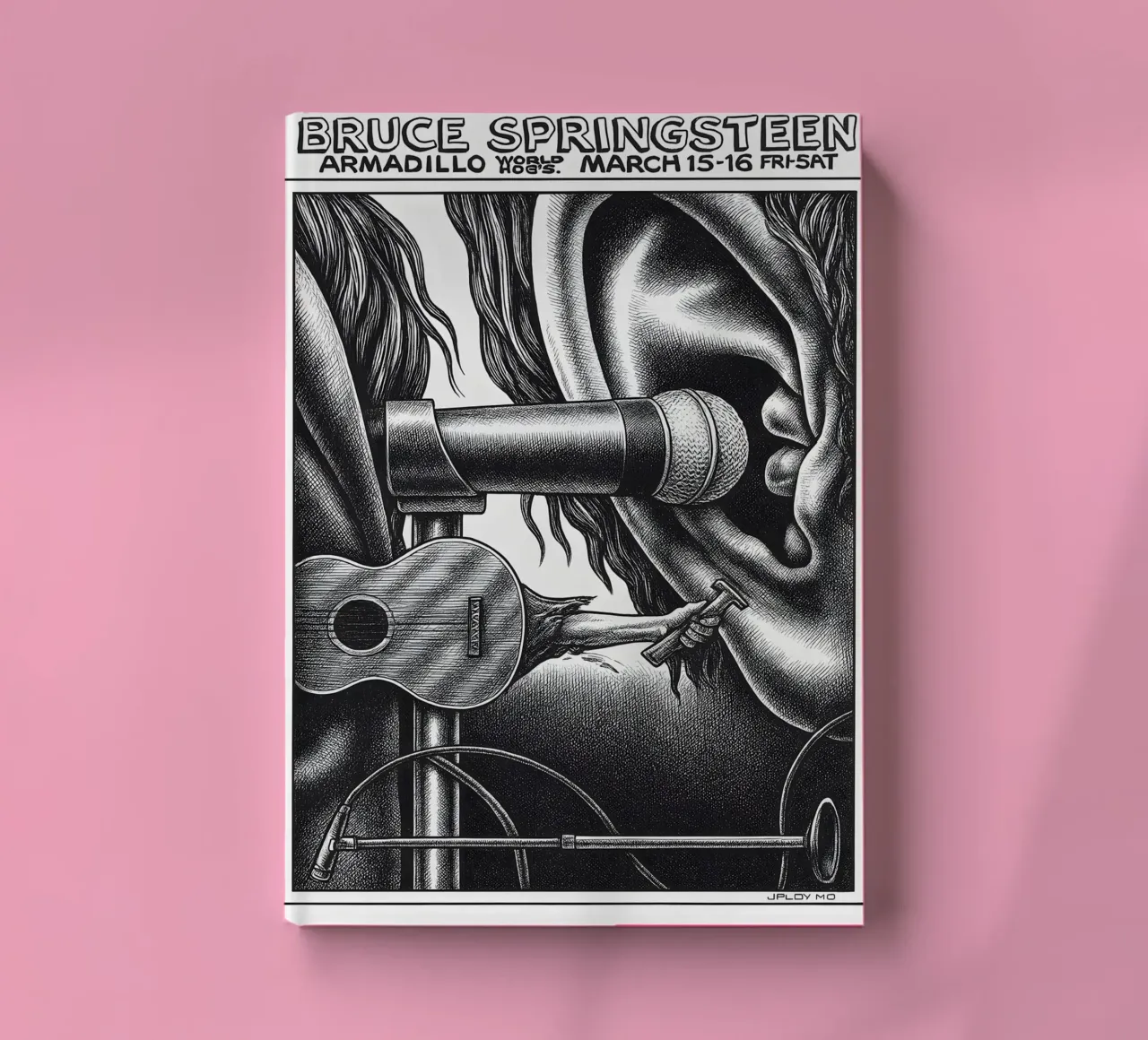 BRUCE SPRINGSTEEN ARMADILLO WORDS. MARCH 15-16 FRI SAT notebook by DGUnder