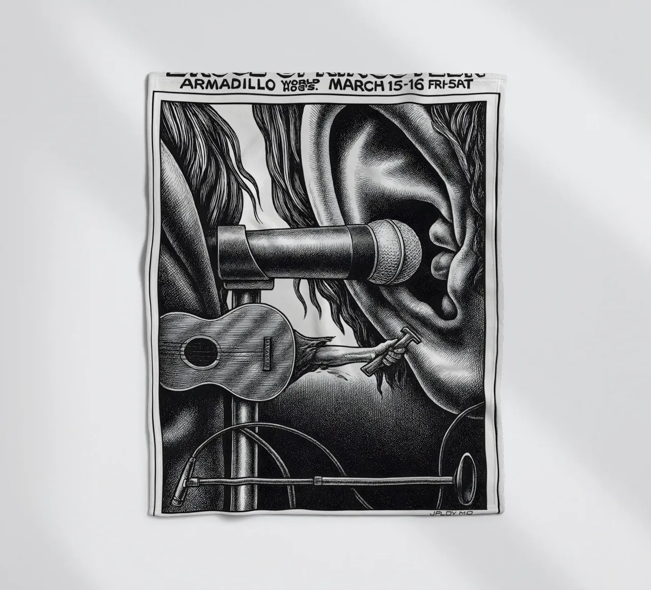 BRUCE SPRINGSTEEN ARMADILLO WORDS. MARCH 15-16 FRI SAT fleece blanket by DGUnder