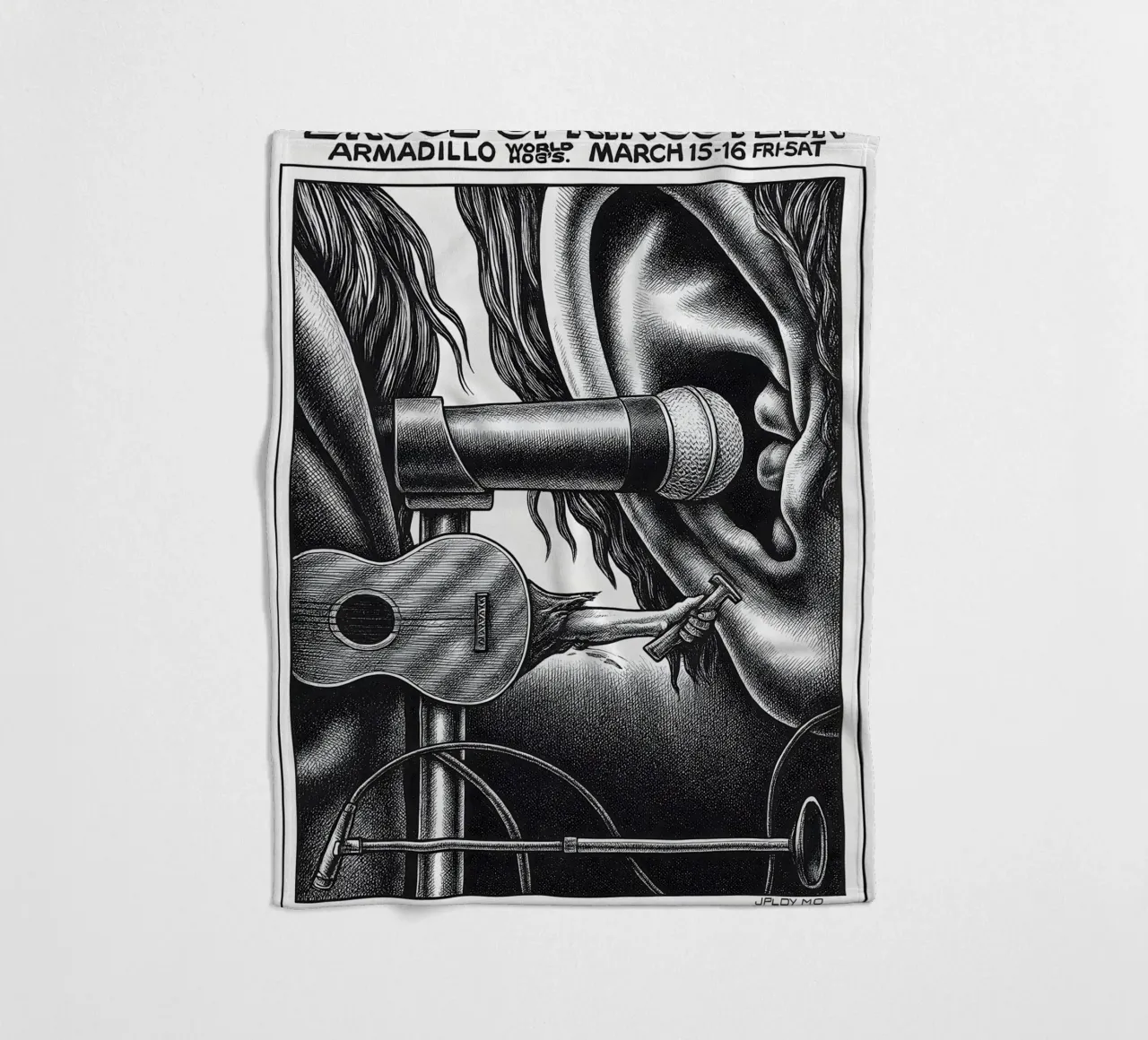 BRUCE SPRINGSTEEN ARMADILLO WORDS. MARCH 15-16 FRI SAT fleece blanket by DGUnder