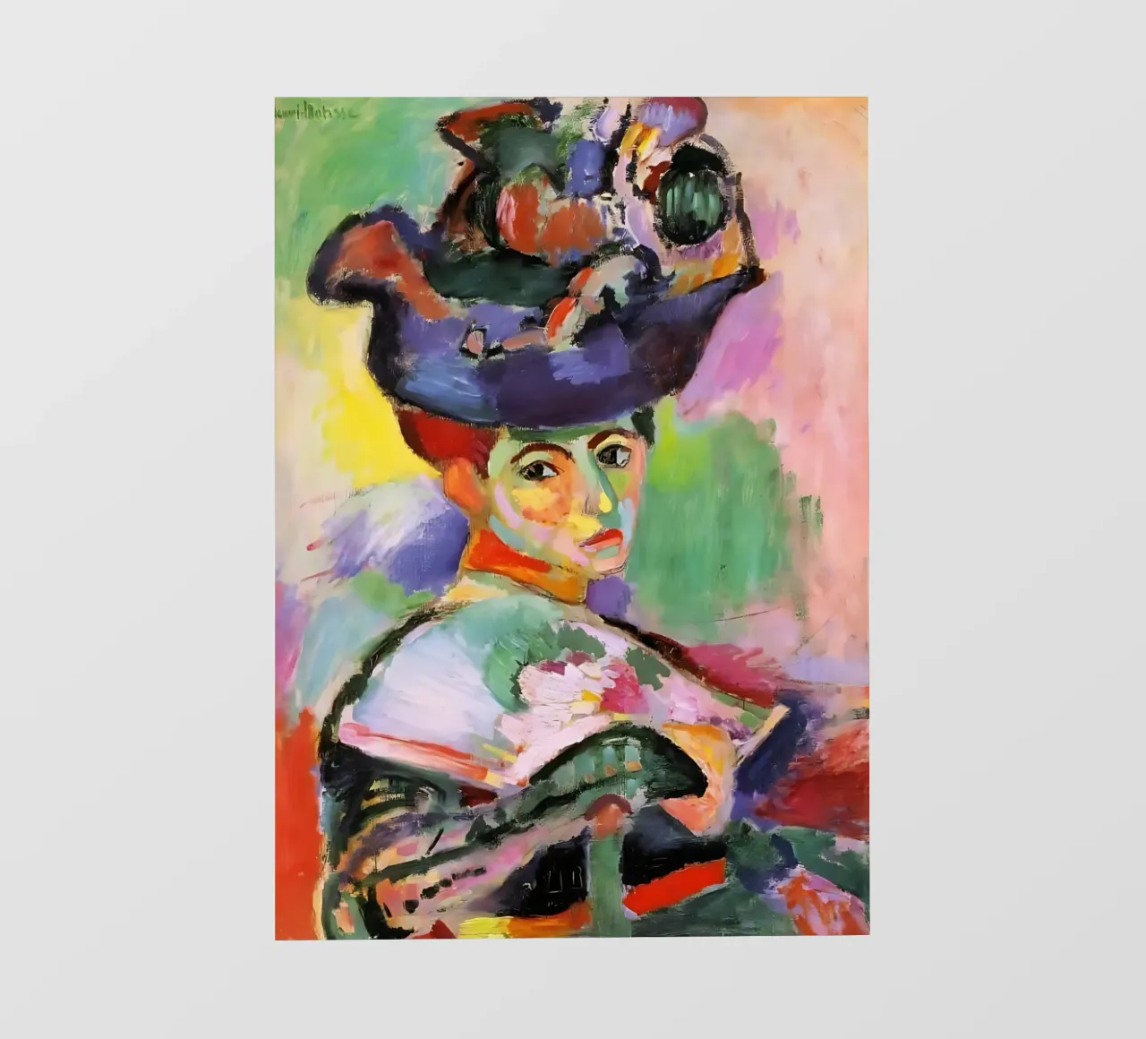 Donna con cappello (1905) di Henri Matisse telo in pvc da careytowne1