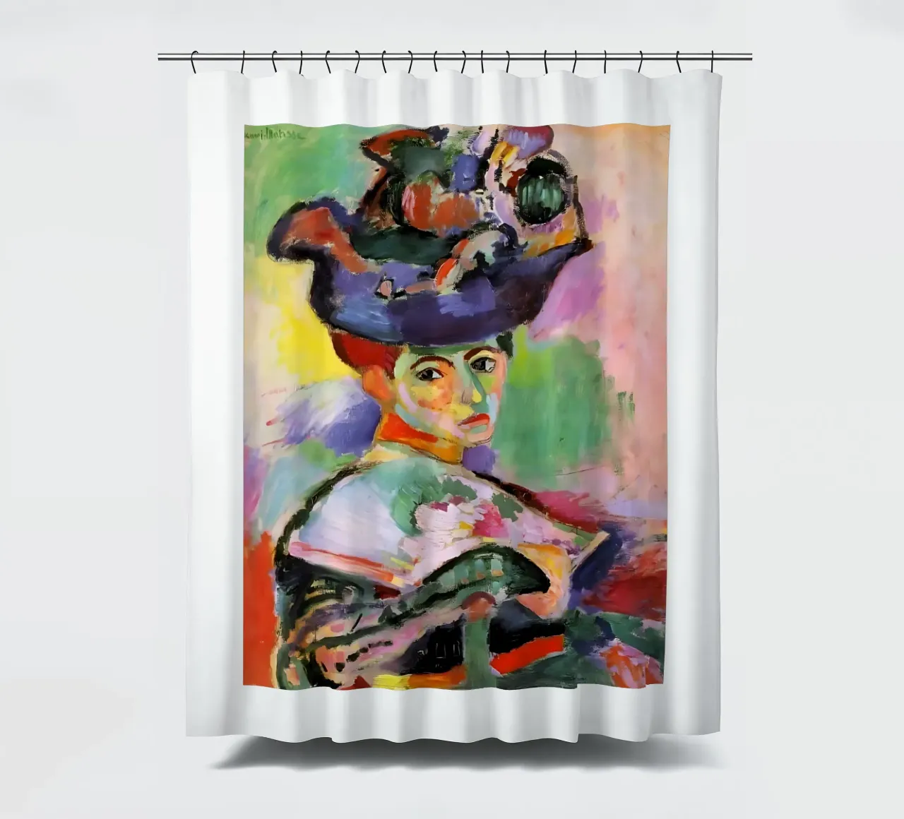 Donna con cappello (1905) di Henri Matisse tenda da doccia da careytowne1
