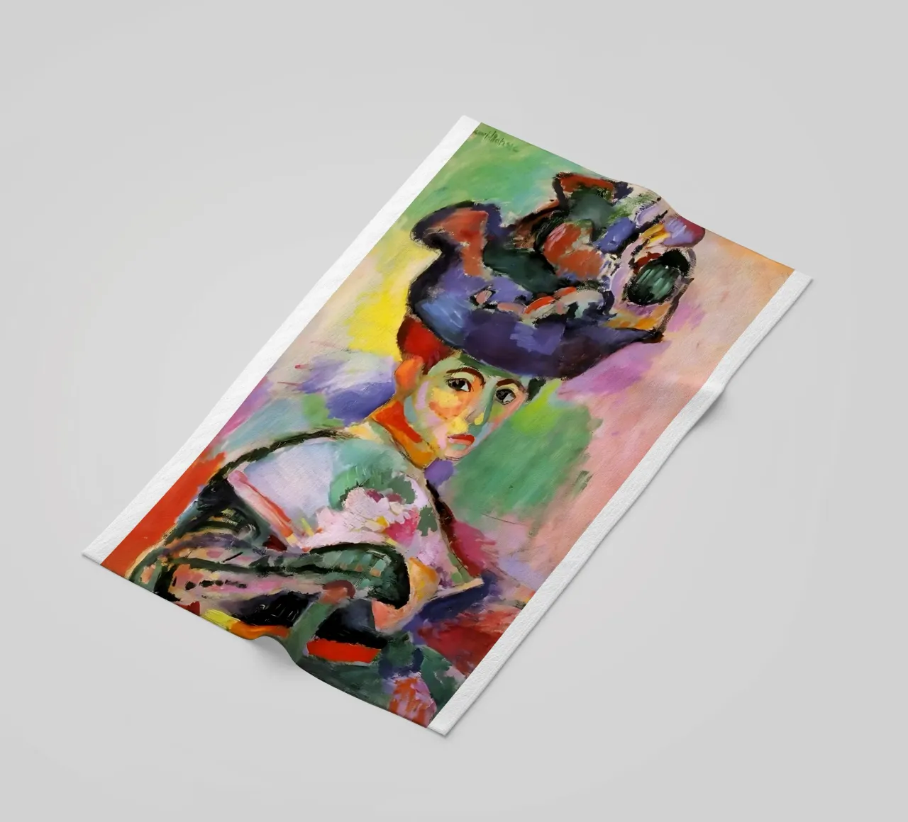Donna con cappello (1905) di Henri Matisse telo mare da careytowne1