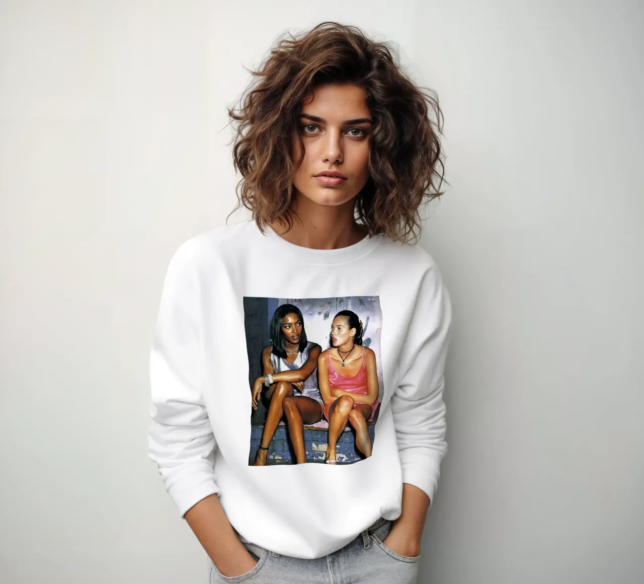 Kate Moss e Naomi felpa da Mr.Alexandershop
