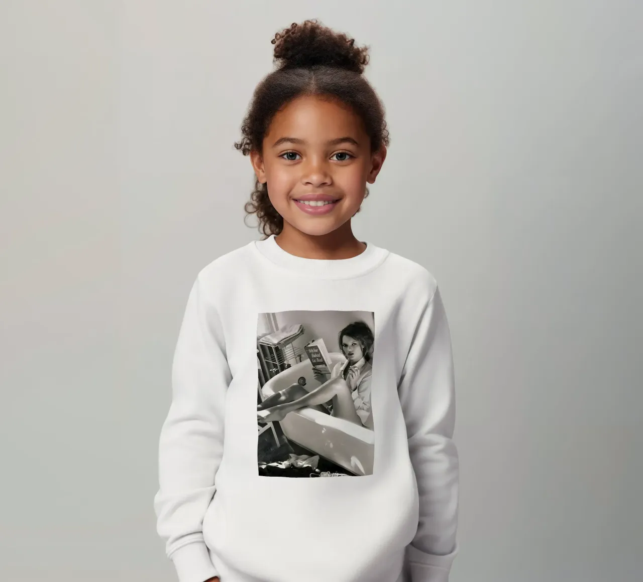 Kate Moss si diverte in bagno felpa bambino da Mr.Alexandershop