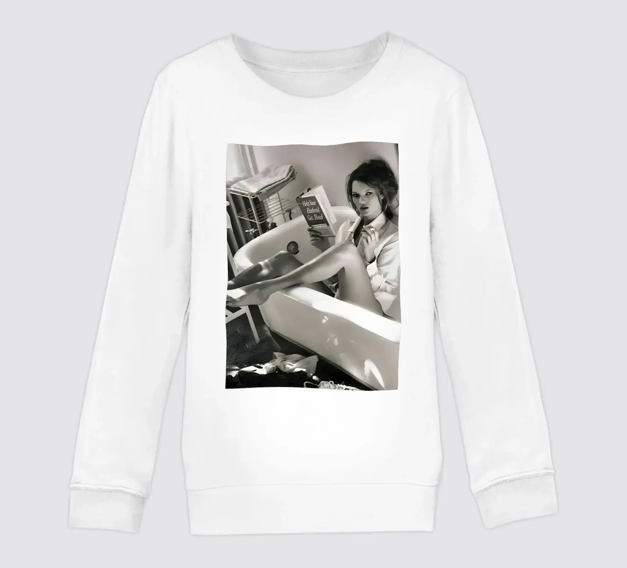 Kate Moss si diverte in bagno felpa bambino da Mr.Alexandershop