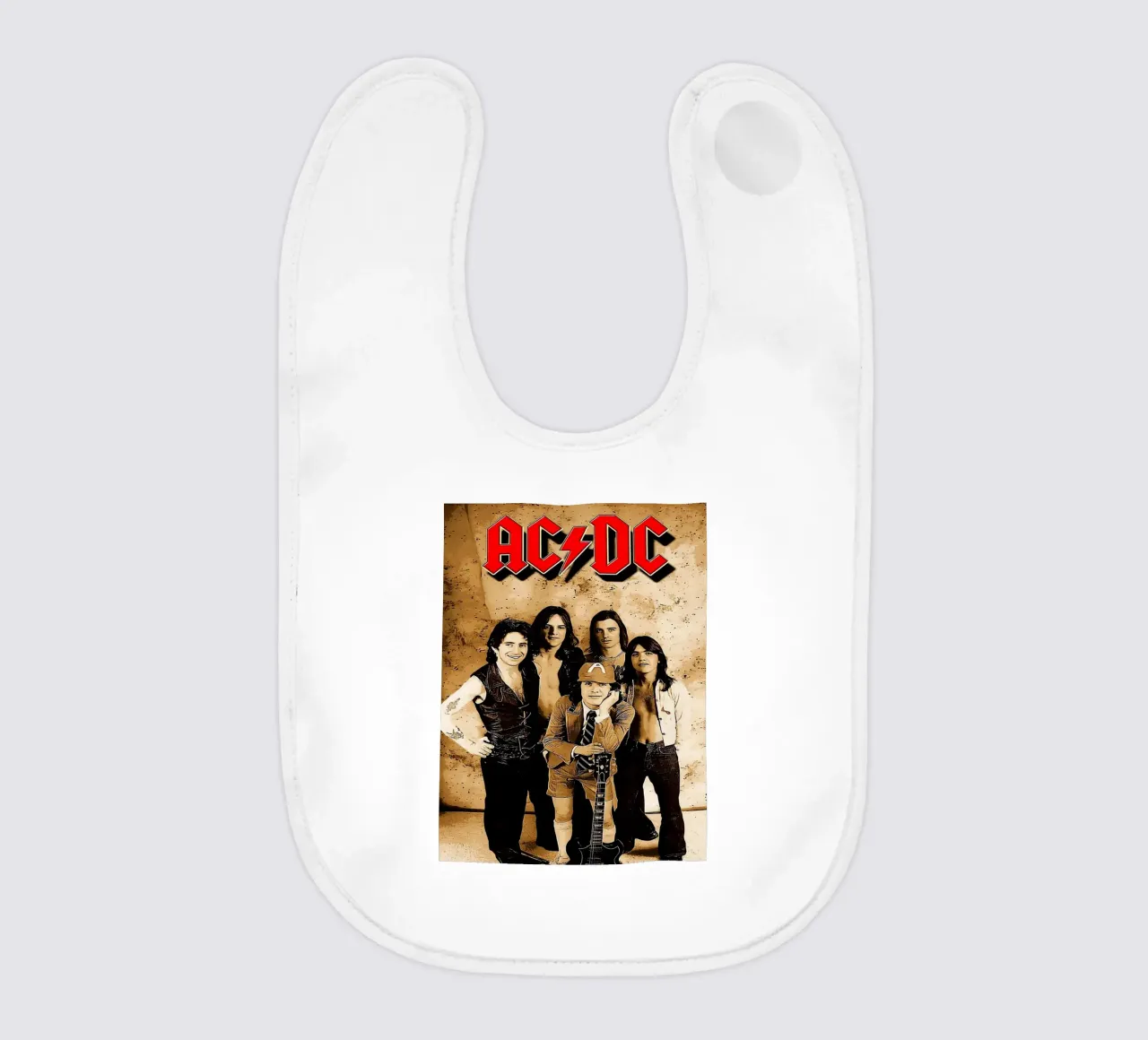 AC/DC band baby bib by vanhesling