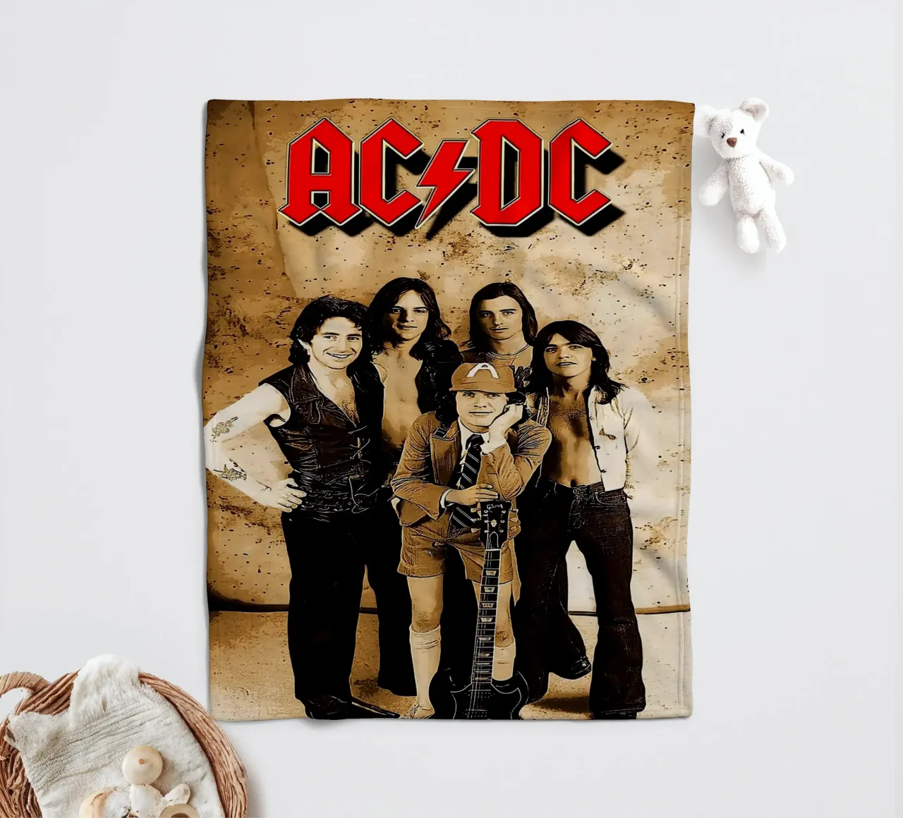 AC/DC band fleece blanket by vanhesling
