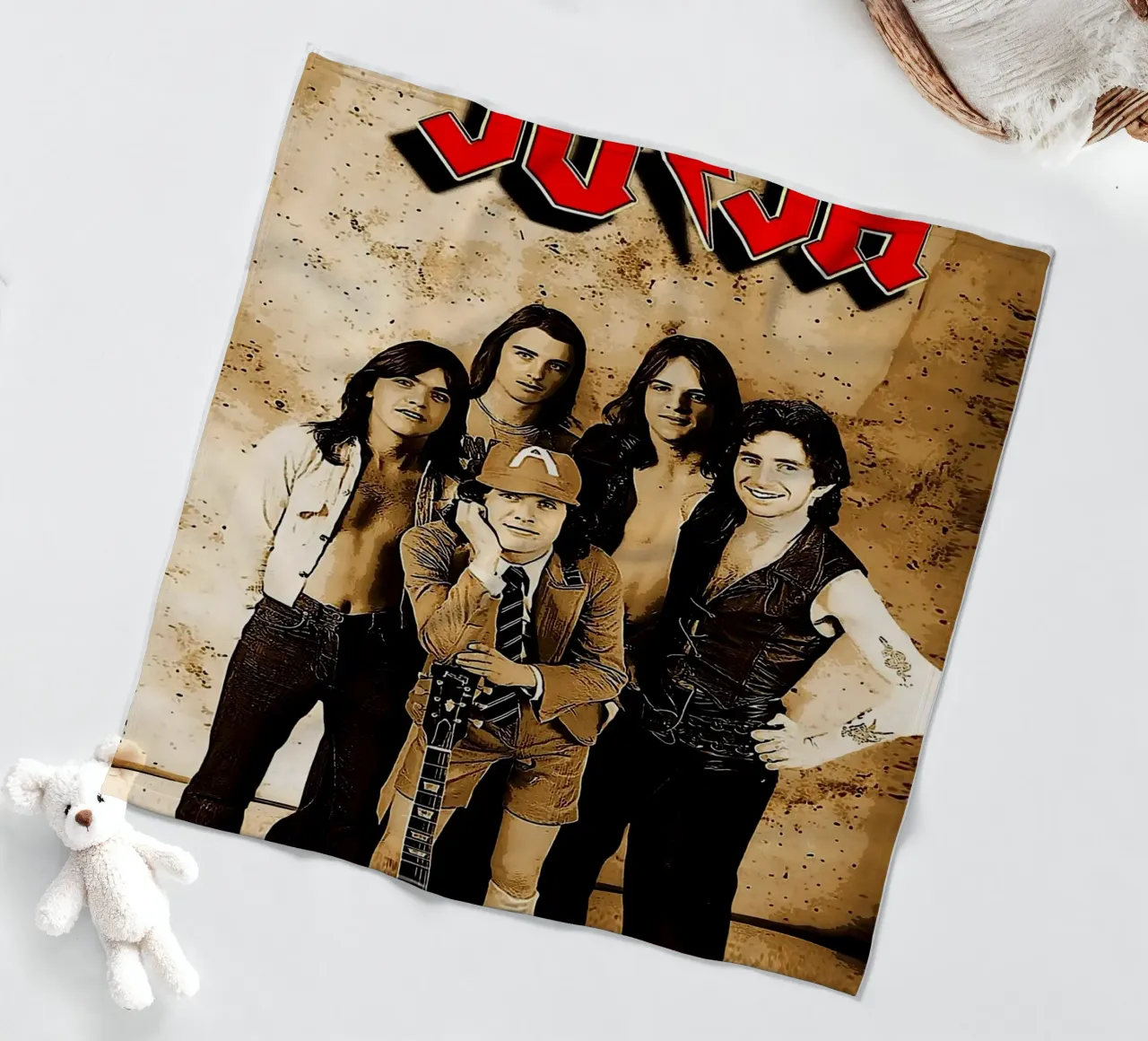 AC/DC band fleece blanket by vanhesling