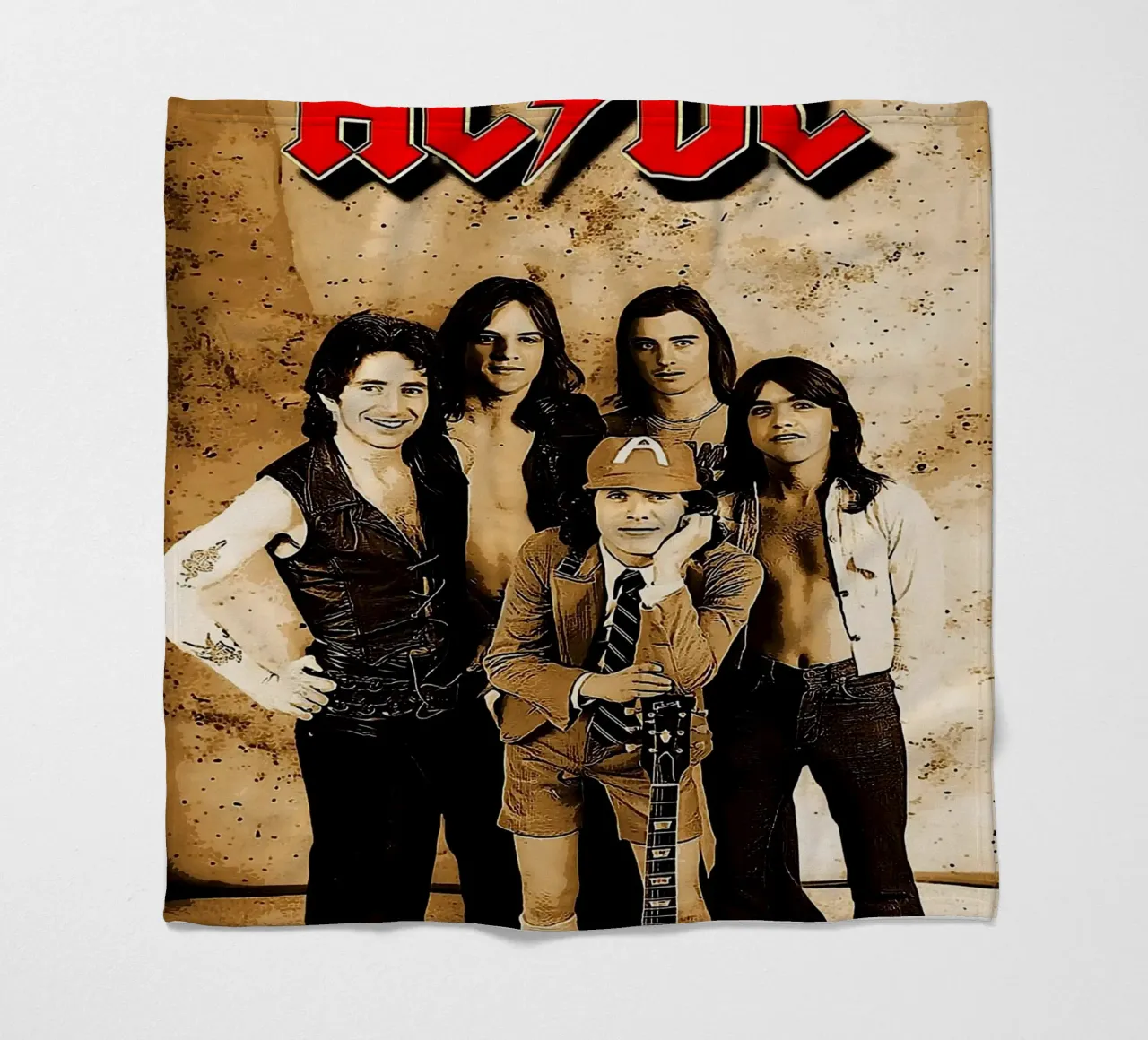 AC/DC band fleece blanket by vanhesling