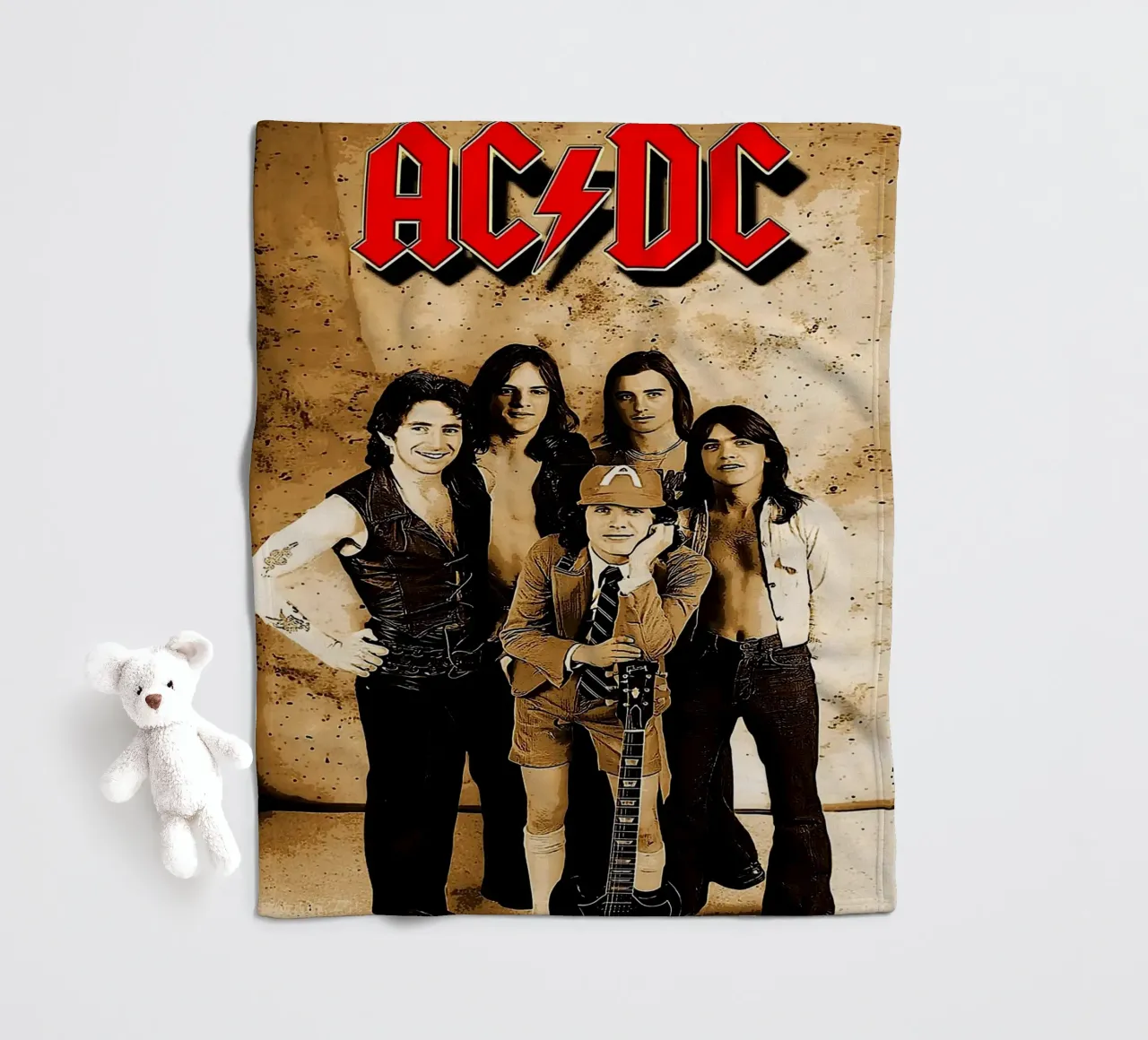 AC/DC band fleece blanket by vanhesling