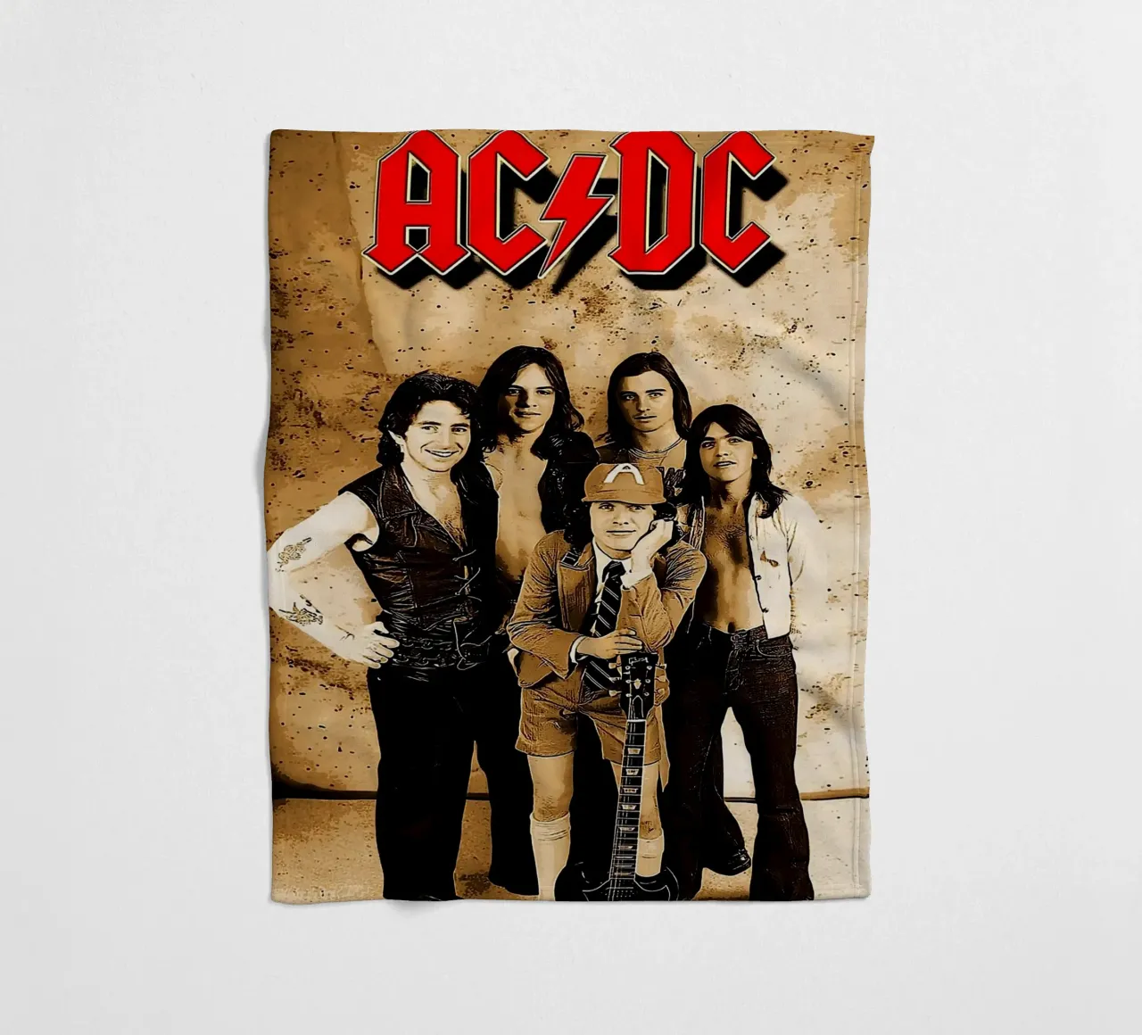 AC/DC band fleece blanket by vanhesling